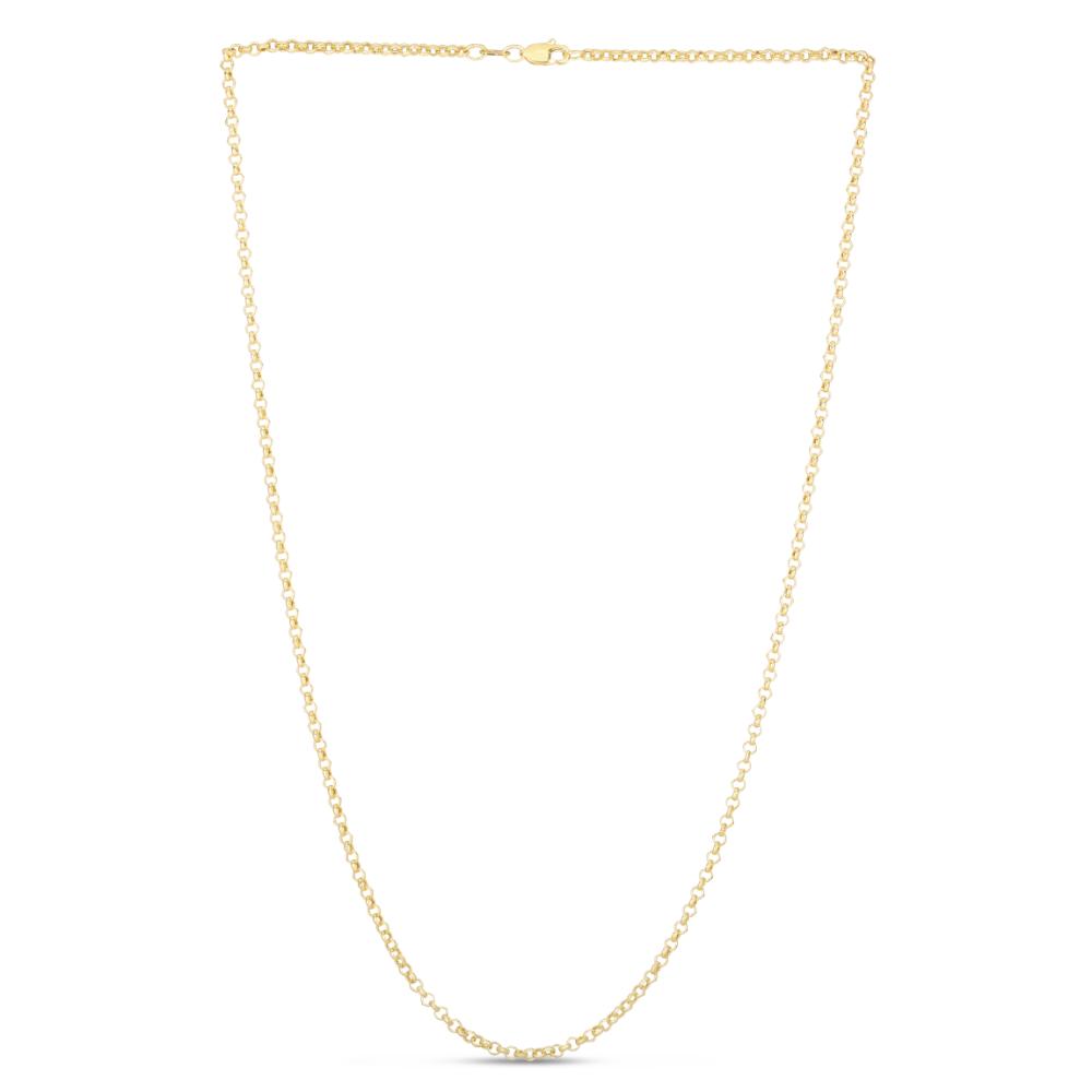 14K Gold 2.5mm Lite Rolo Chain Necklace - Dainty & Elegant Jewelry for Women - Perfect for Layering, Everyday Wear & Special Occasions