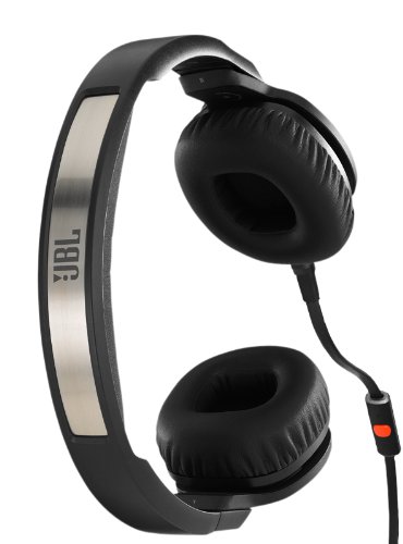 JBL J55i High-Performance On-Ear Headphones with Powerful JBL Drivers, Rotatable Ear Cups & Built-in Mic - Black | Perfect for Music, Gaming & Travel