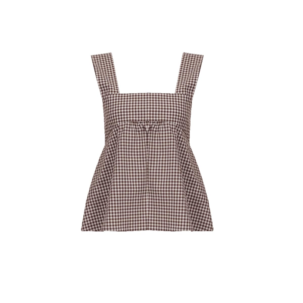 Y2K Women's Square Neck Peplum Cami Tank Top - Gingham Print Sleeveless Backless Blouse with Bow Tie Detail | Perfect for Summer Outfits, Beach Vacations & Night Out Parties