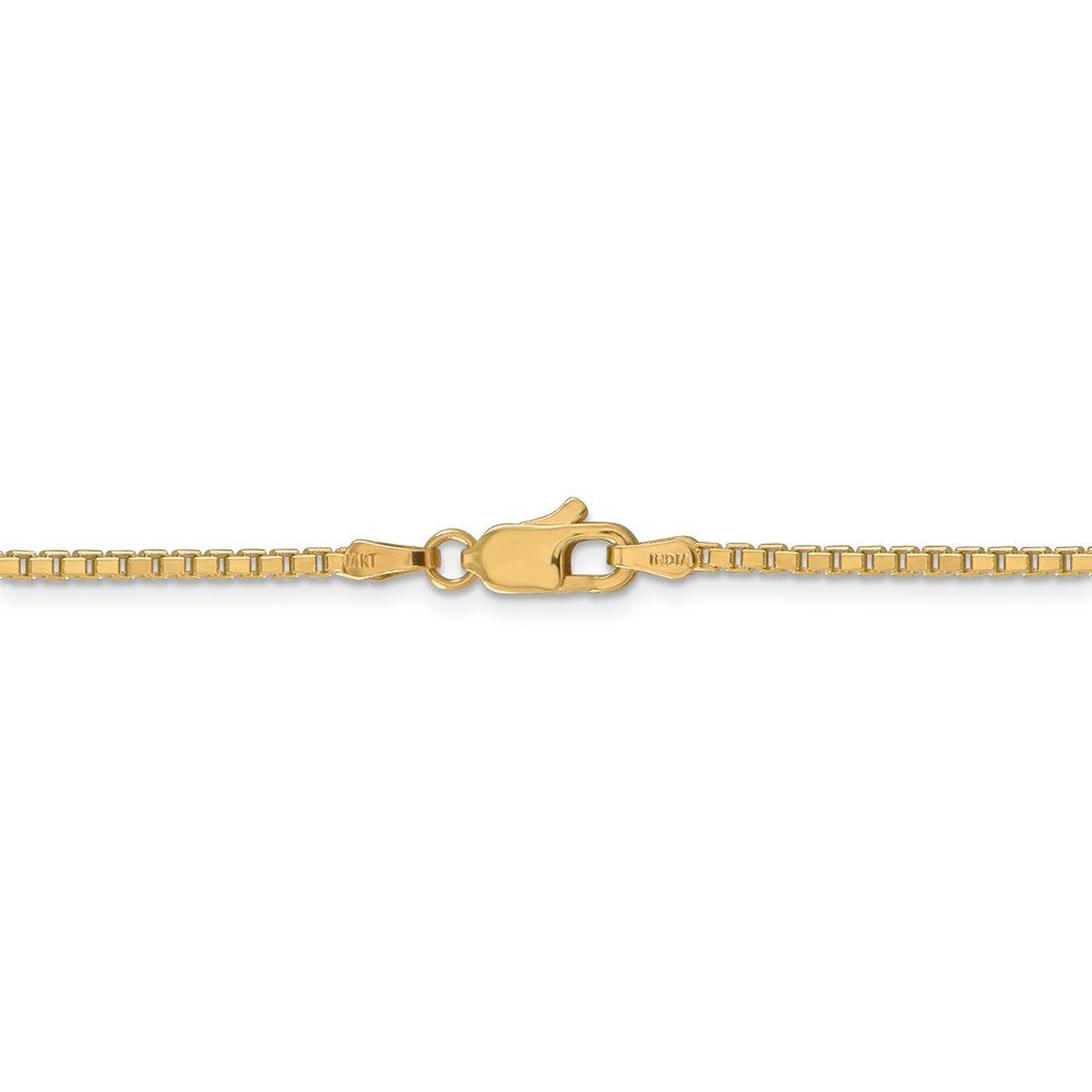 14K Solid Yellow Gold 1.9mm Box Chain Necklace with Secure Lobster Clasp - Dainty Minimalist Jewelry for Women - Perfect for Everyday Wear, Gifts & Special Occasions