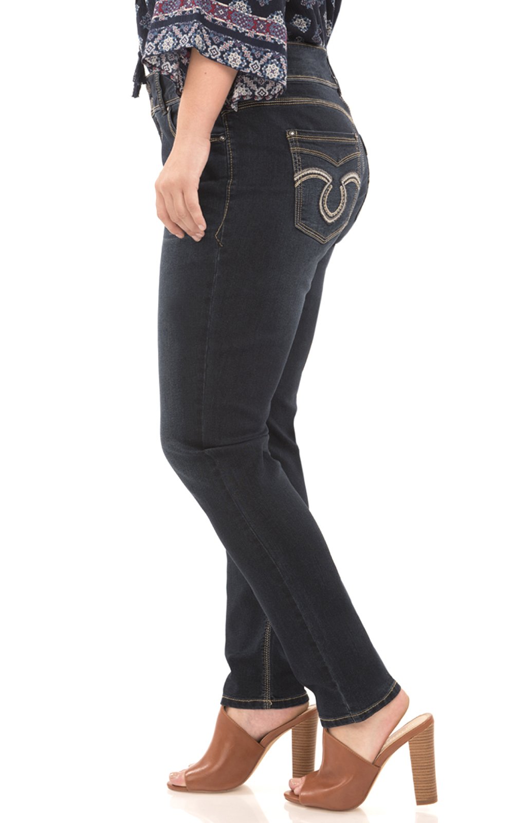 Angels Forever Young Women's Curvy Skinny Jeans - High Waist Stretch Denim Pants for Plus Size | Perfect for Casual Wear, Date Night & Office Outfits