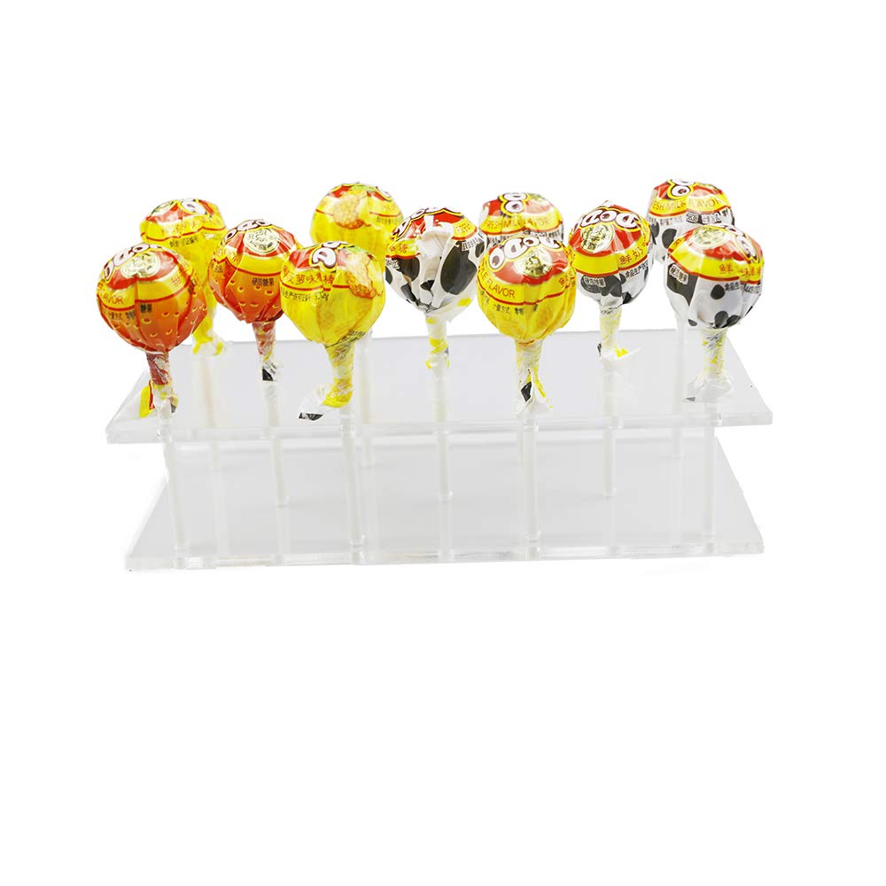 11-Hole Acrylic Lollipop Stand for Parties, Cake Pops, and Candy Displays - Perfect for Birthday Celebrations, Baby Showers, and Dessert Tables