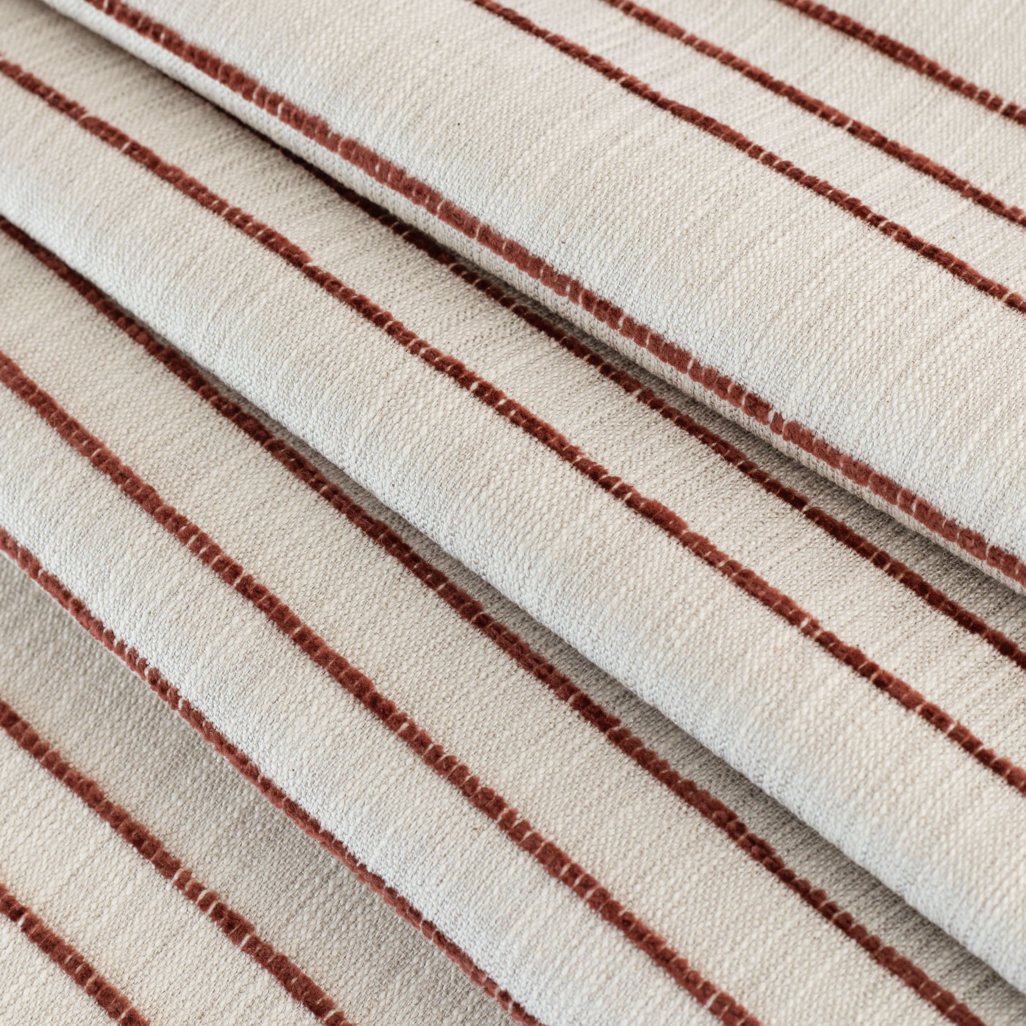 Premium Russet Spar Stripe Fabric - Soft, Durable & Stylish for Upholstery, Curtains & Home Decor Projects