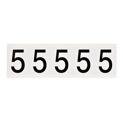 Brady 9714-5, 97054 97 Series Indoor/Outdoor Number and Letter Signage Cards - Durable Weatherproof Labels for Warehouse, Office & Industrial Use (Pack of 30)