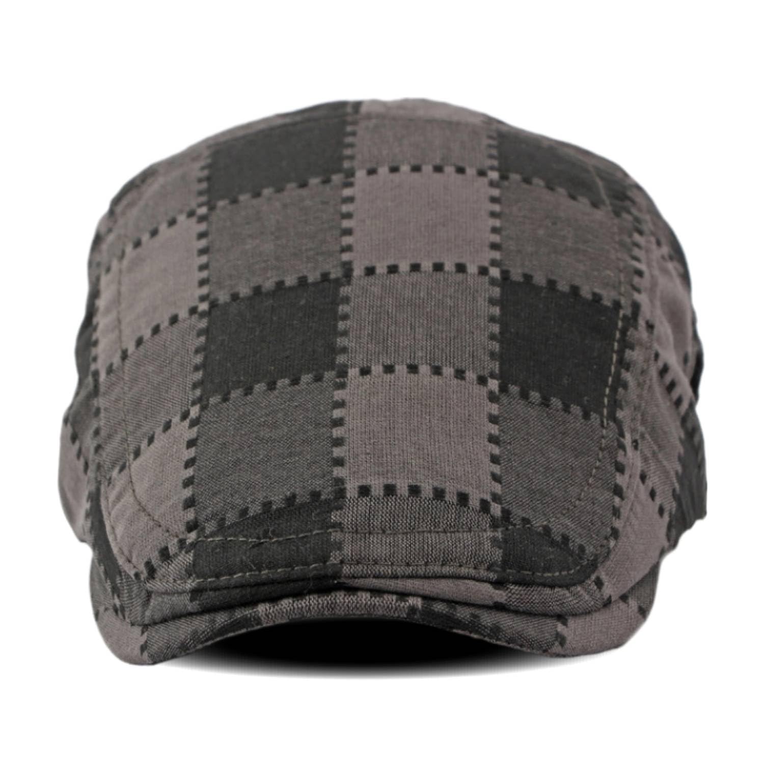 **Men's Newsboy Cap - Ivy Cabbie Hunting Military Hat with Camouflage Design - Peaked Flat Driving Cap for Golf, Outdoor & Casual Wear**
