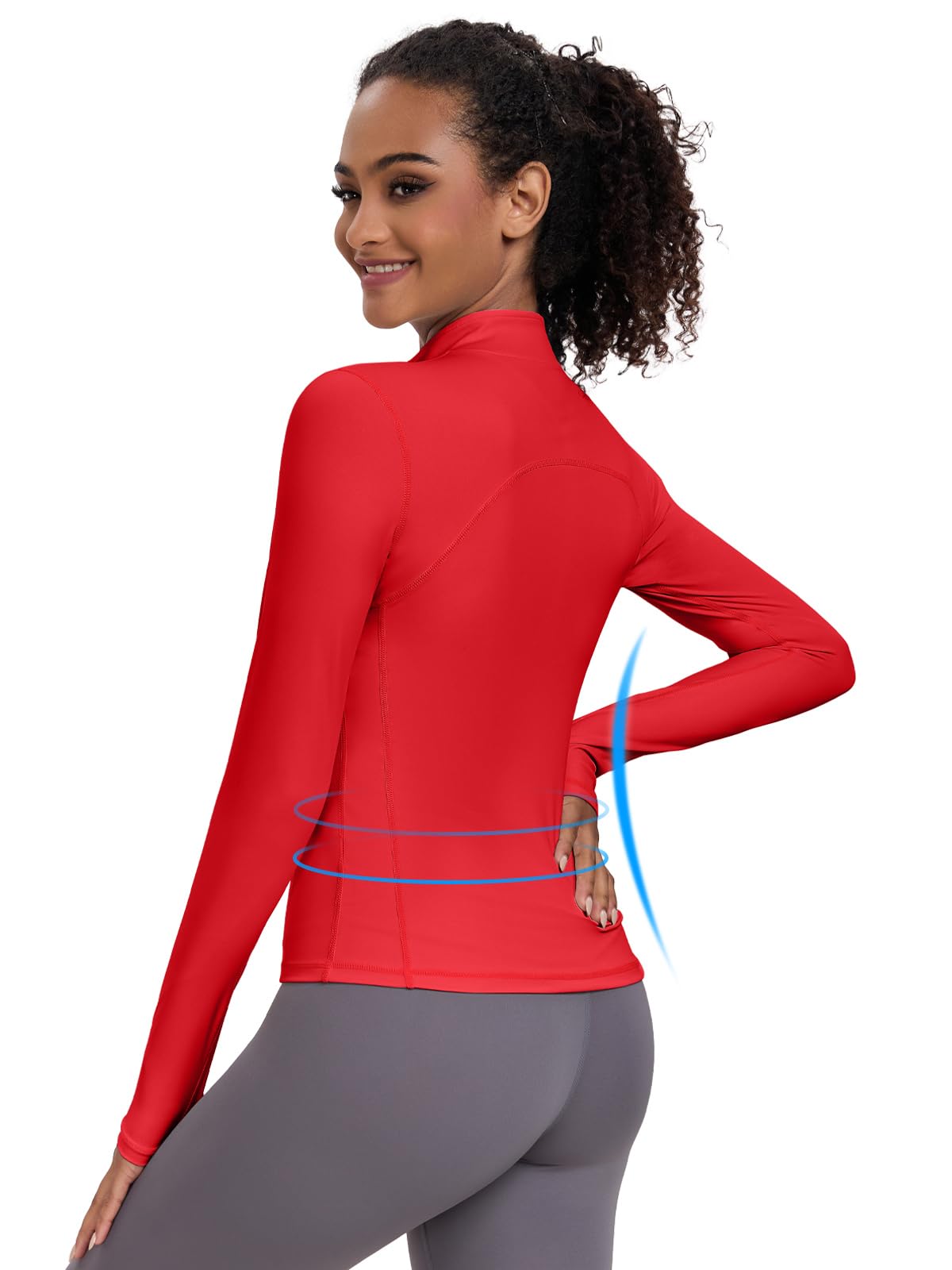 VUTRU Women's Lightweight Slim Fit Full Zip Workout Jacket - Yoga, Running & Athletic Track Jacket for Active Lifestyles | Gym, Outdoor Exercise & Casual Wear