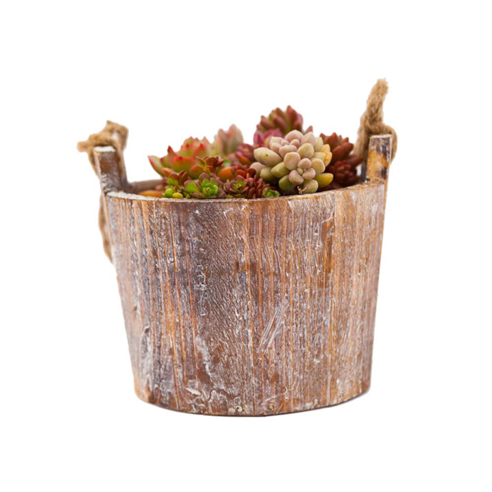 Hemoton Hanging Wooden Flower Pot Holder - Decorative Plant Potted Stand for Succulents, Herbs & Indoor Plants | Perfect for Home, Office & Garden Decor