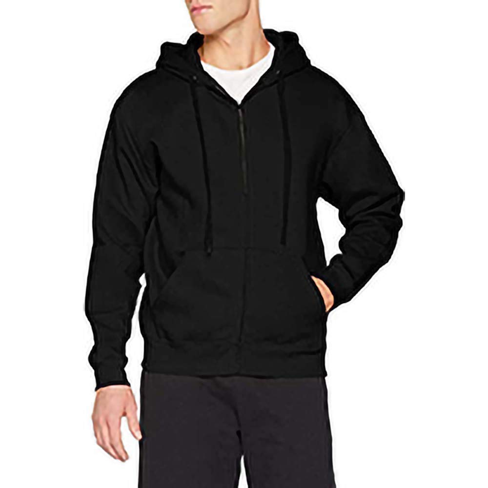 Fruit of the Loom Men's Premium Zip-Up Hooded Sweatshirt Jacket - Comfortable Fleece Lined Pullover for Casual Wear, Gym & Outdoor Activities