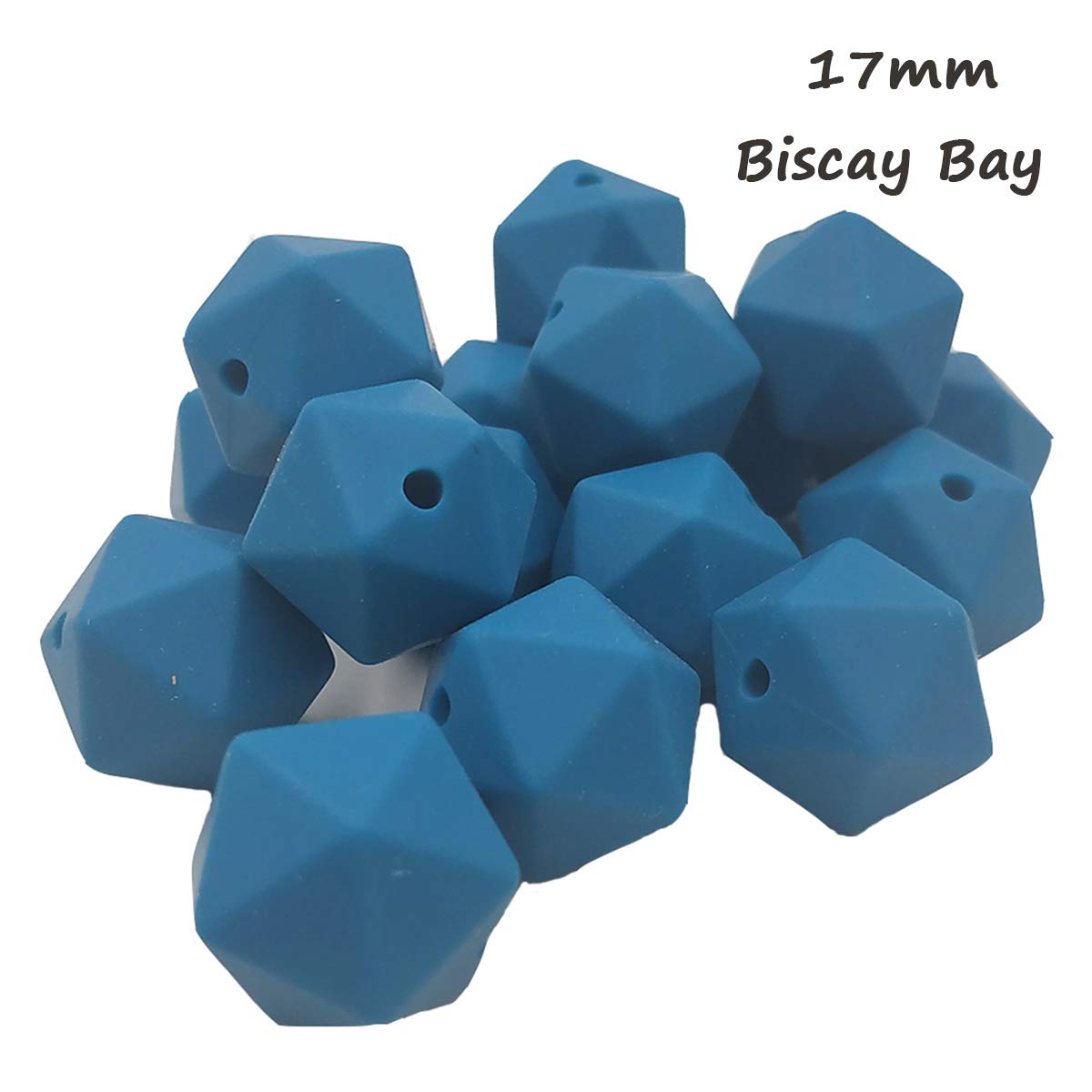 17mm Silicone Pearl Beads for DIY Jewelry & Keychains - 30pcs