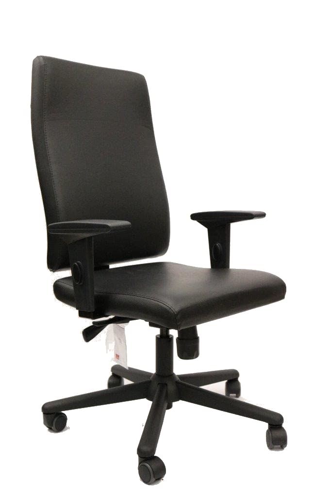 Ergonomic Slim Office Chair - High Back Bonded Leather Computer Desk Chair with Lumbar Support, Adjustable Height, Seat Depth & Armrests | Perfect for Home Office, Gaming & Workspace Comfort