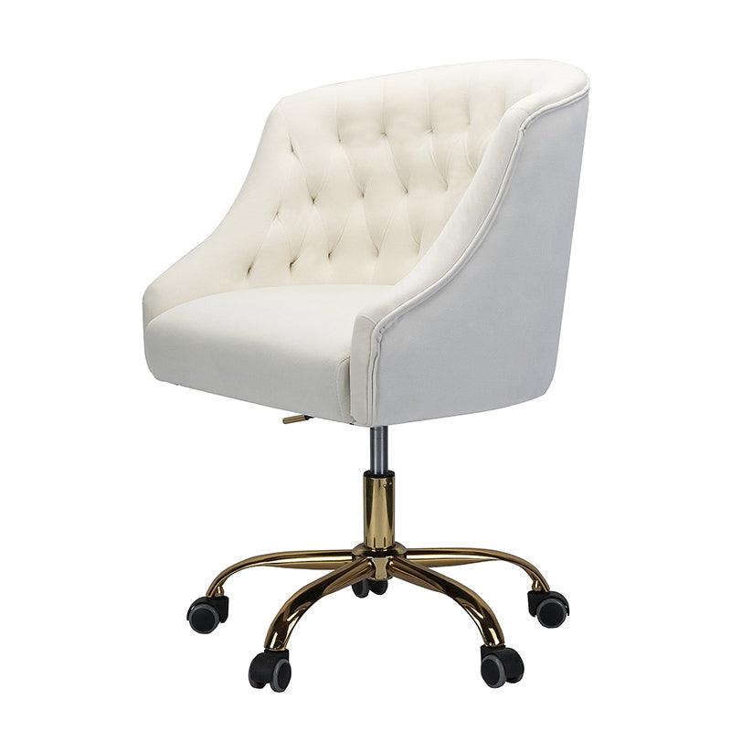 Penelope Velvet Tufted Office Chair - Ergonomic Executive Desk Chair with Lumbar Support - Perfect for Home Office, Gaming & Workspace Comfort