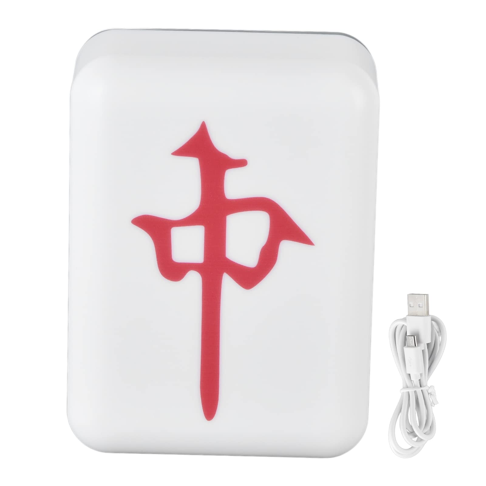 USB Rechargeable LED Mahjong Night Light - Red Chinese Tile Design Home Decor Lamp for Bedroom, Nursery & Game Room | Perfect for Mahjong Lovers, Gift Giving & Cozy Nighttime Ambience