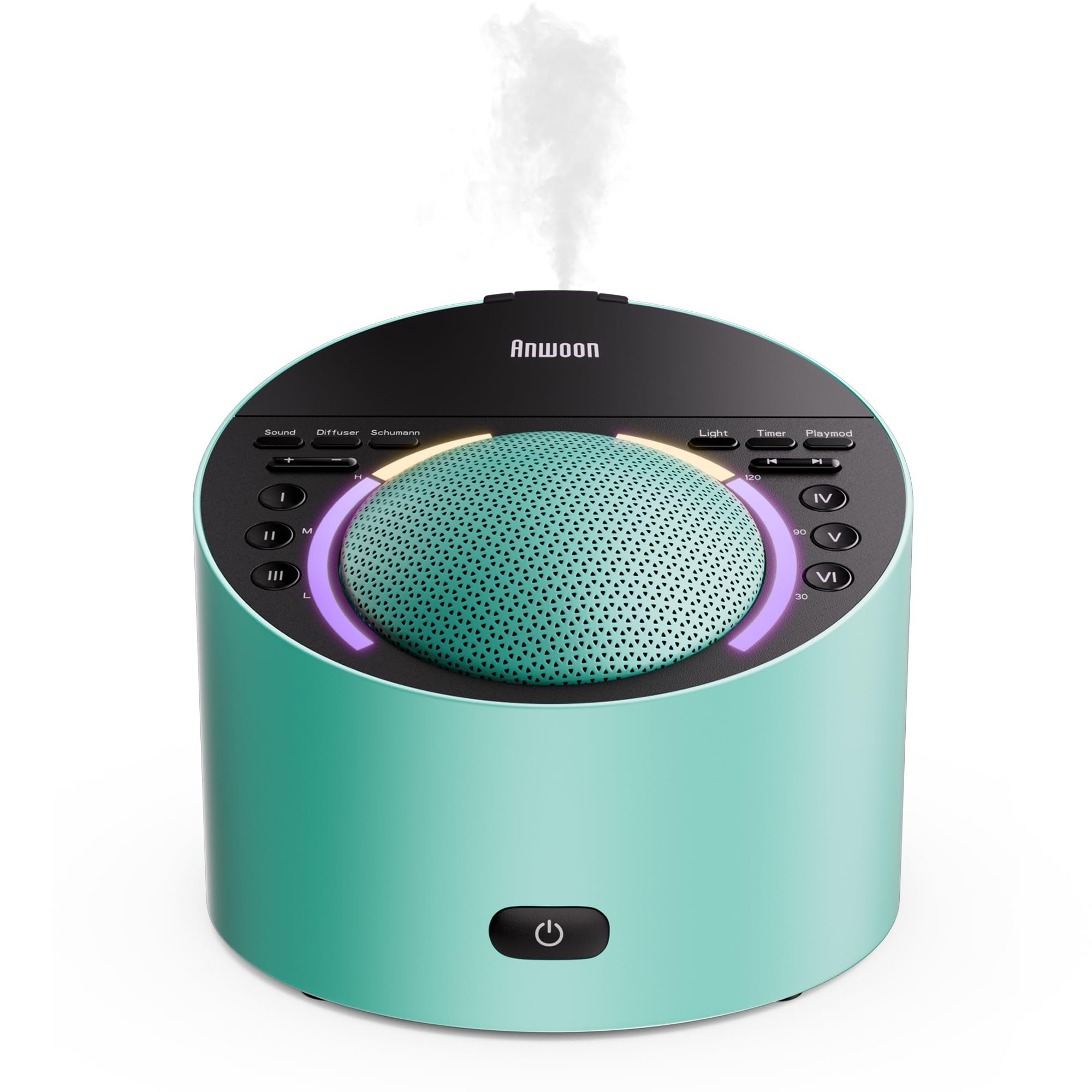 4-in-1 White Noise Sound Machine with Aromatherapy Diffuser - Schumann Wave Generator, Night Light & Sleep Therapy for Adults, Kids & Babies - Perfect for Bedroom, Nursery, Office & Home Relaxation