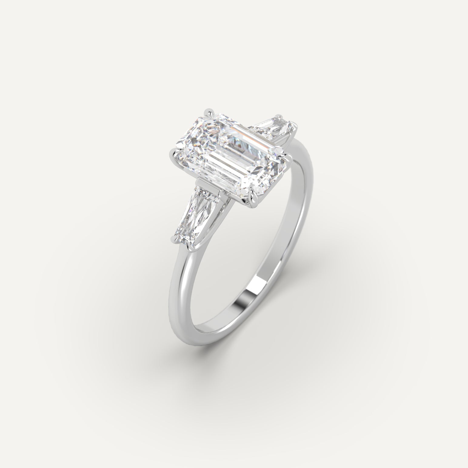 3 Carat Emerald Cut Diamond Ring – Elegant Solitaire Engagement Ring for Women | Perfect for Proposals, Weddings & Anniversary Gifts