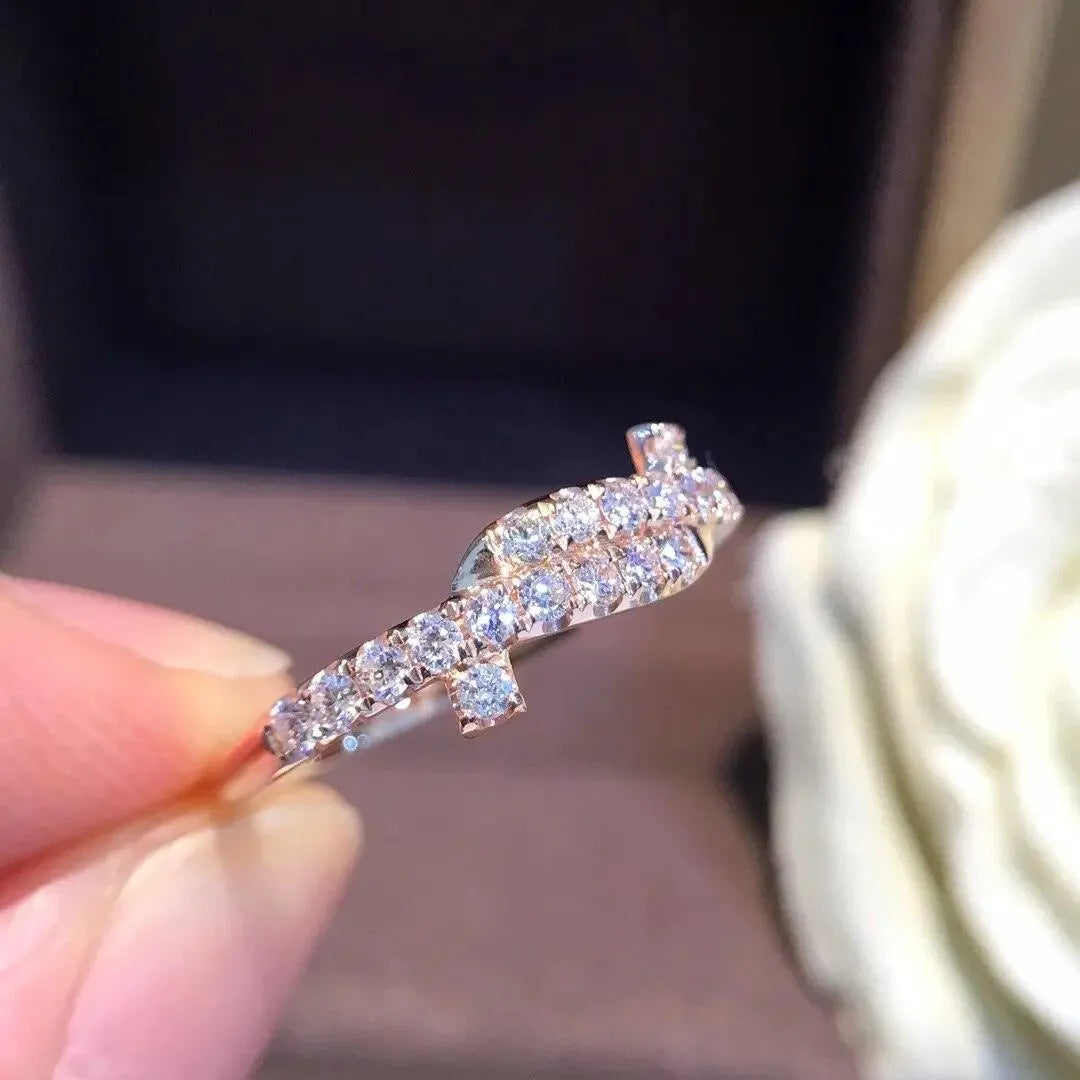 18K Gold Natural Diamond Ring – Elegant Gemstone Engagement Ring for Women, Classic & Trendy Fine Jewelry Gift for Wedding, Anniversary, Party – 2023 New Arrival