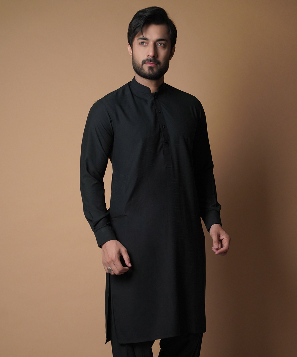 Classic All Black Shalwar Kameez - Traditional Pakistani Outfit for Men & Women | Perfect for Weddings, Eid & Special Occasions