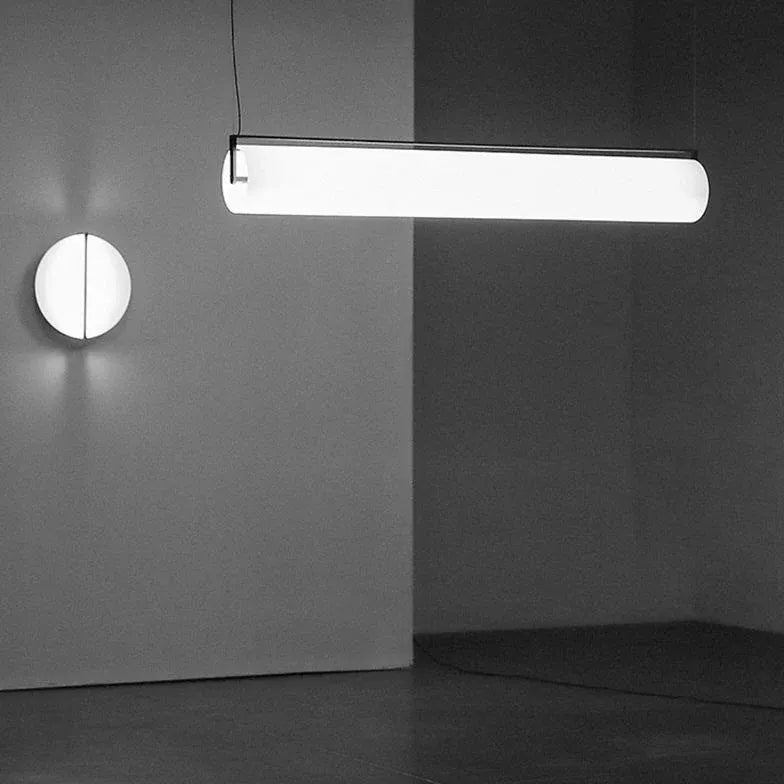 Modern White Rectangular Acrylic Tube Pendant Light - Minimalist Ceiling Fixture for Kitchen Island, Dining Room & Bedroom Lighting
