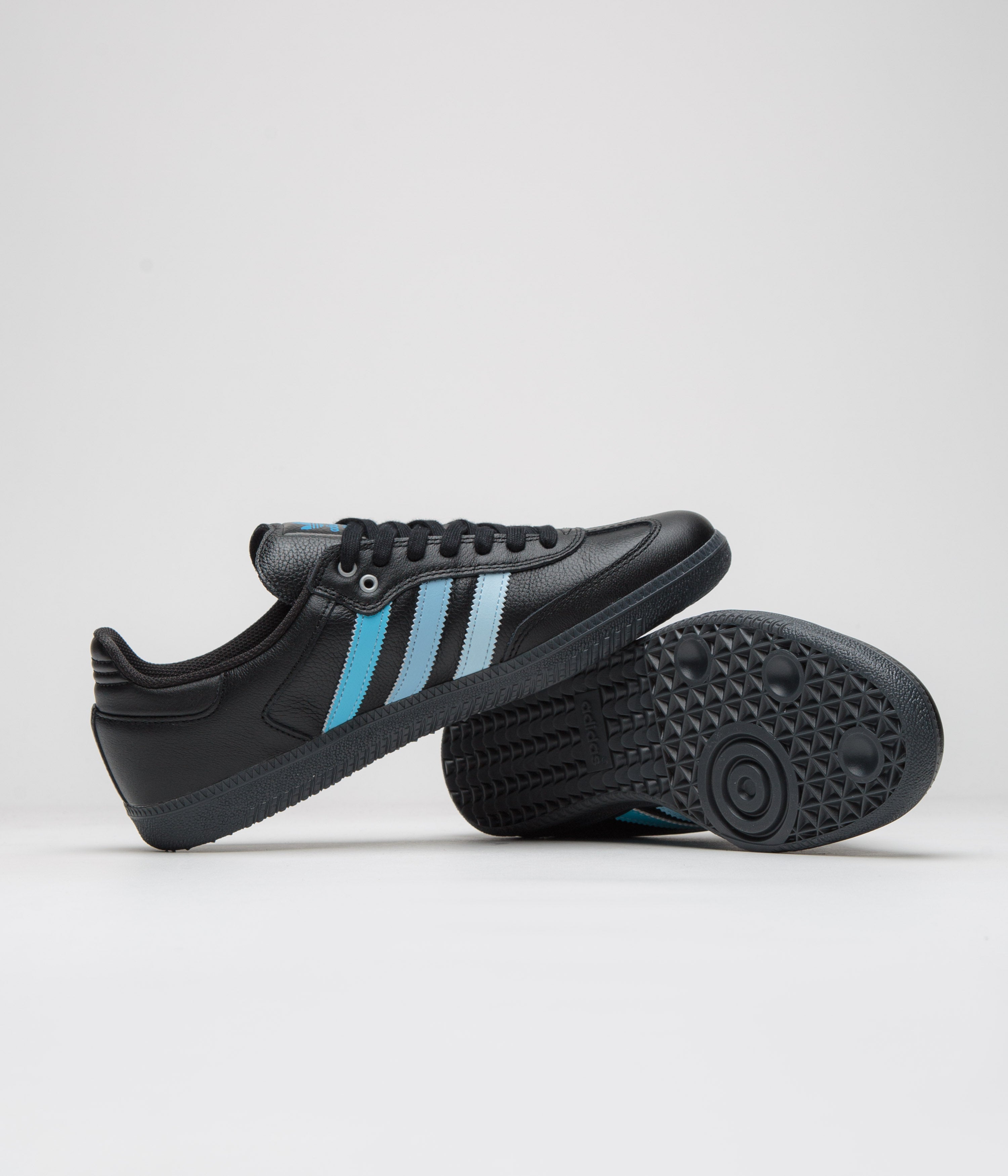 Adidas x Black Sheep x Charlotte FC Samba ADV Shoes - Core Black/FTWR White/Ice Blue - Men's Sneakers for Casual Wear, Street Style & Soccer Fans