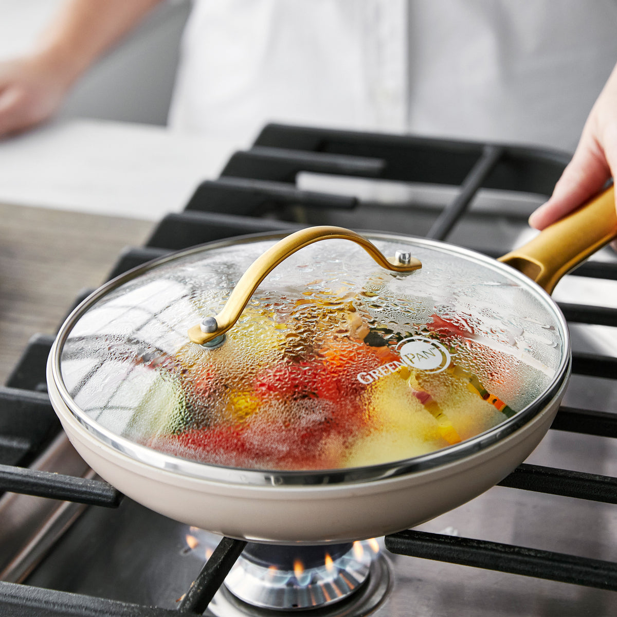 GreenPan Reserve 8-Inch Non-Tick Glass Lid - Premium Oven-Safe Cookware Cover for Frying Pans & Saucepans - Perfect for Baking, Simmering & Food Storage