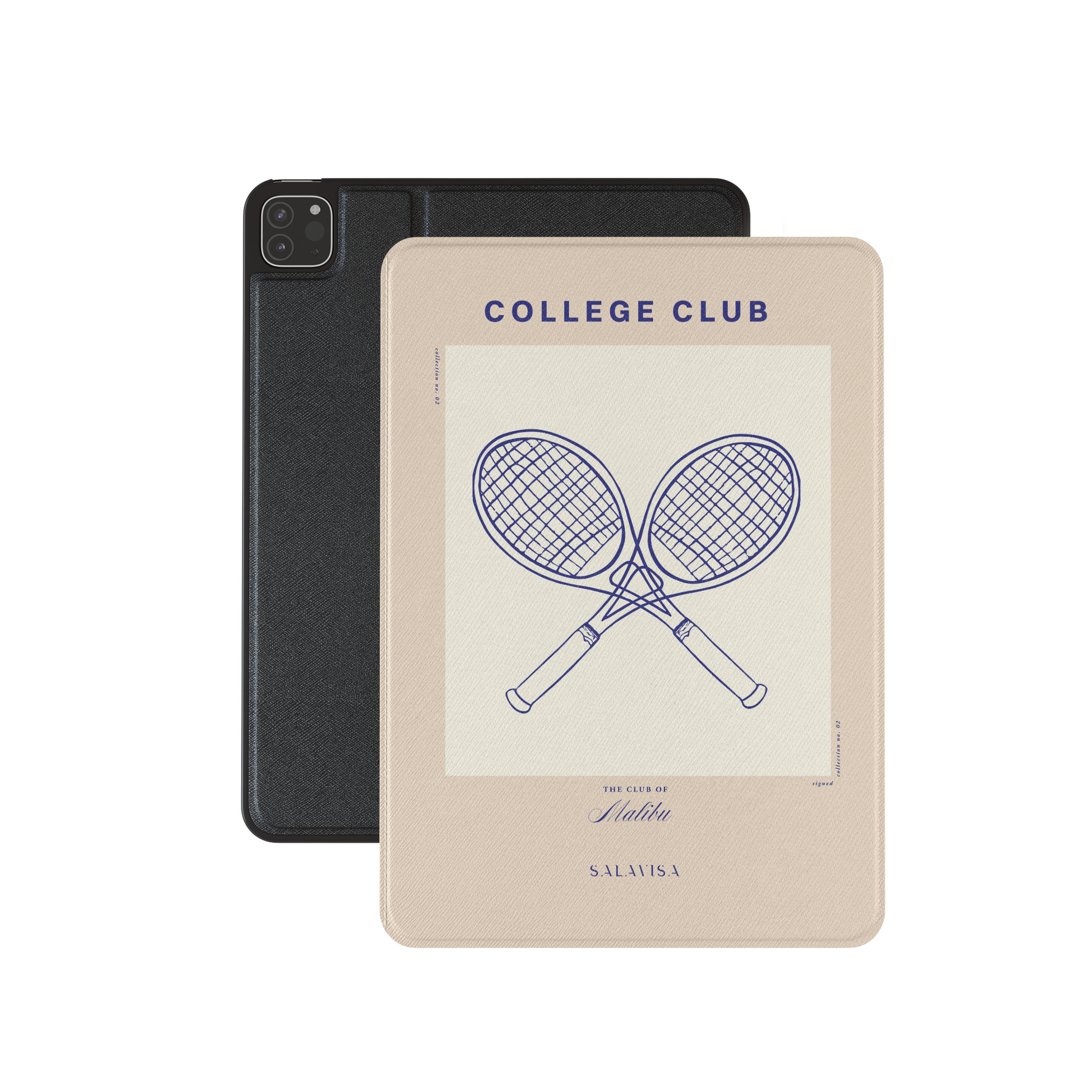 Premium Beige Malibu Club iPad Case - Slim Protective Cover for iPad Air/Pro, Shockproof & Lightweight Design - Perfect for Work, Travel & Everyday Use