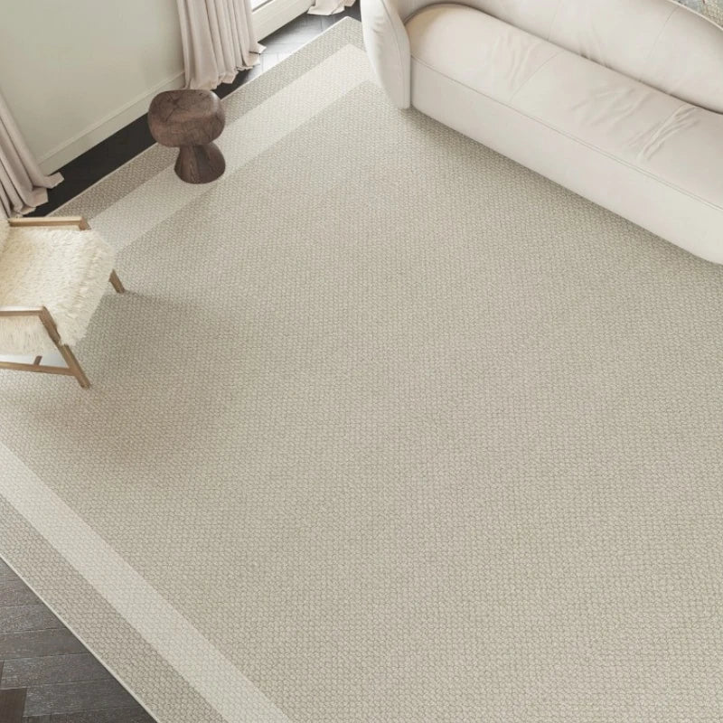 Madilynn Luxury Velvet Border Waterproof Area Rug - Soft Non-Slip Living Room Carpet for Bedroom, Nursery & High Traffic Areas