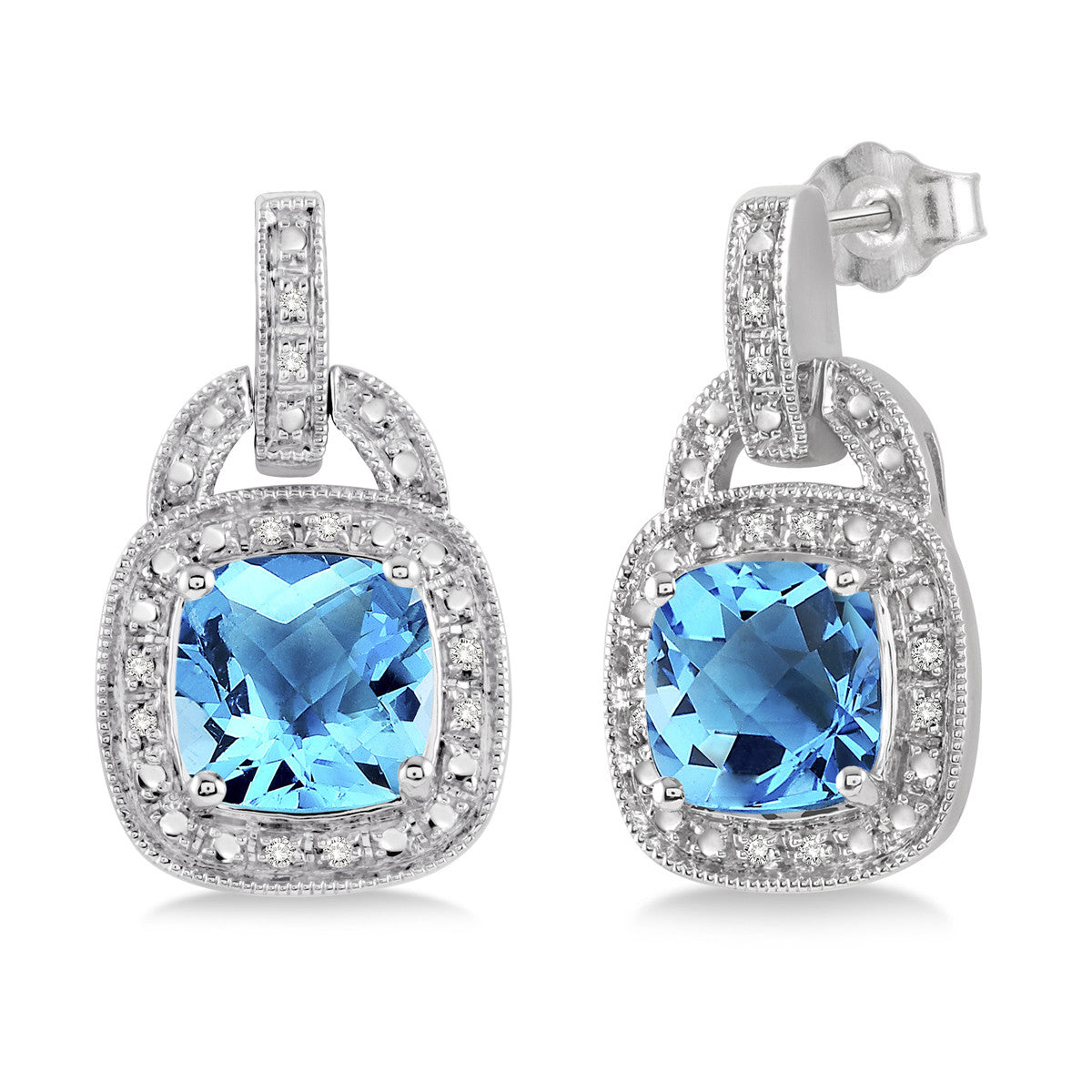 Exquisite 14K Gold Gemstone & Diamond Stud Earrings for Women | Elegant Gift for Wedding, Anniversary & Special Occasions