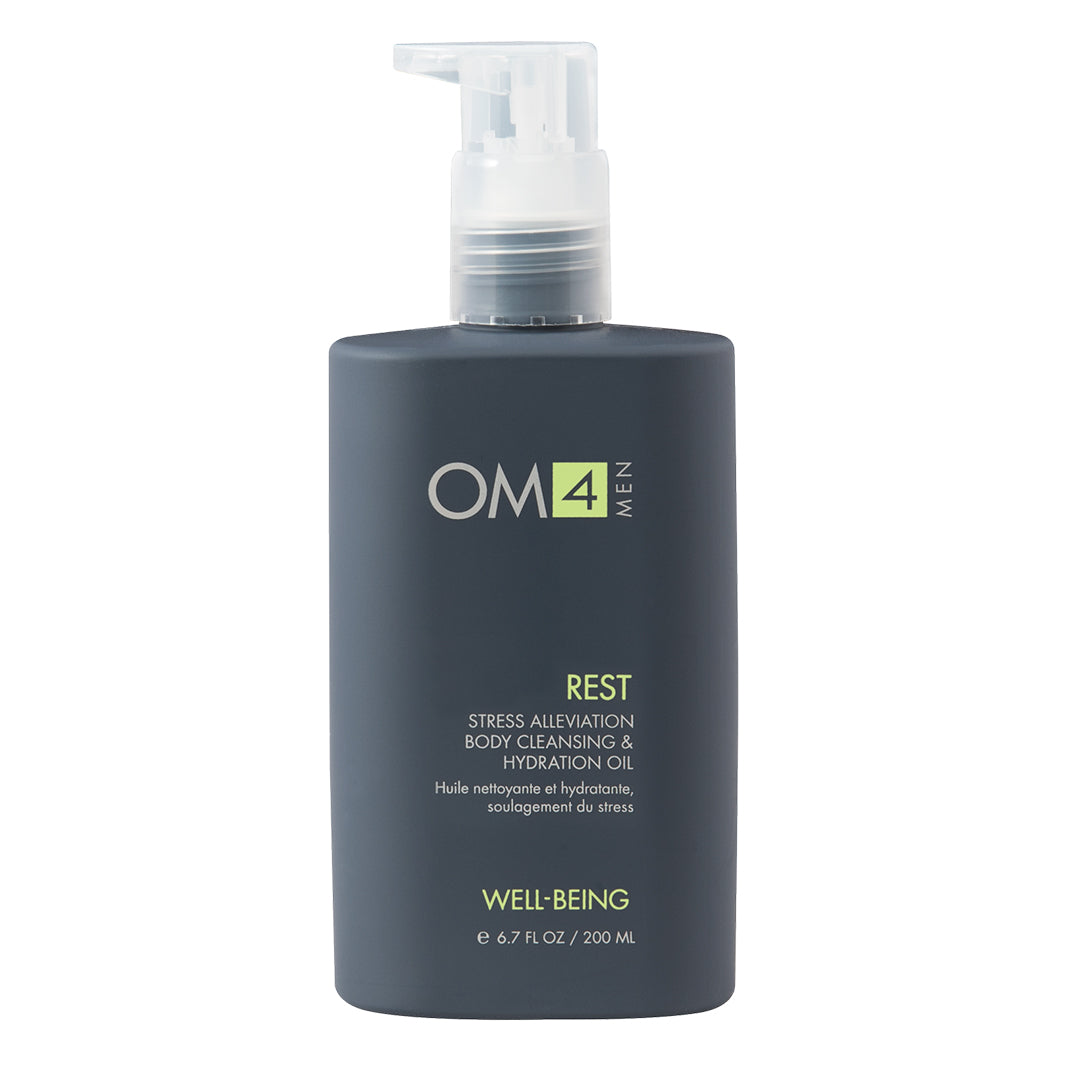 Organic OM4 Stress Relief Body Oil for Men - Hydrating & Cleansing Skincare - Perfect for Post-Workout Recovery & Daily Relaxation
