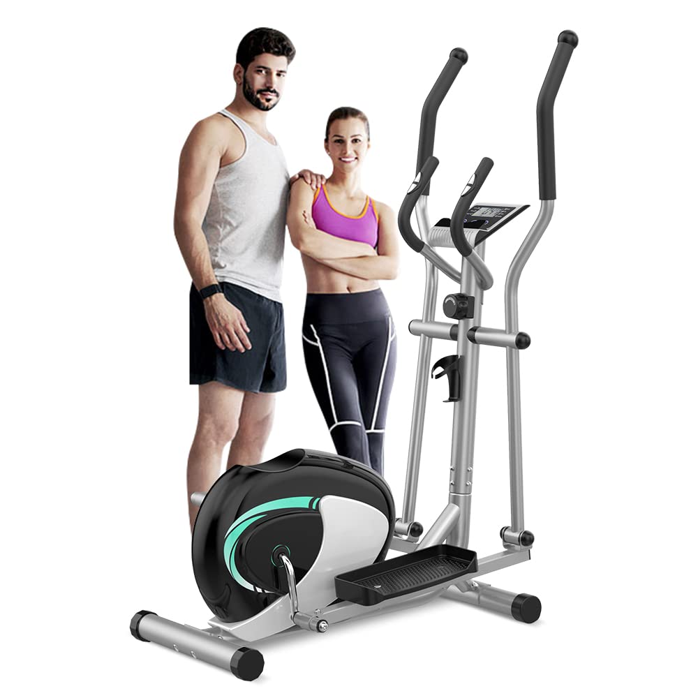 Dripex Magnetic Elliptical Machine for Home Gym - 8-Level Adjustable Resistance Cardio Trainer with 6KG Flywheel, LCD Monitor & Pulse Sensor - Perfect for Indoor Workouts, Home Fitness & Apartment Exercise