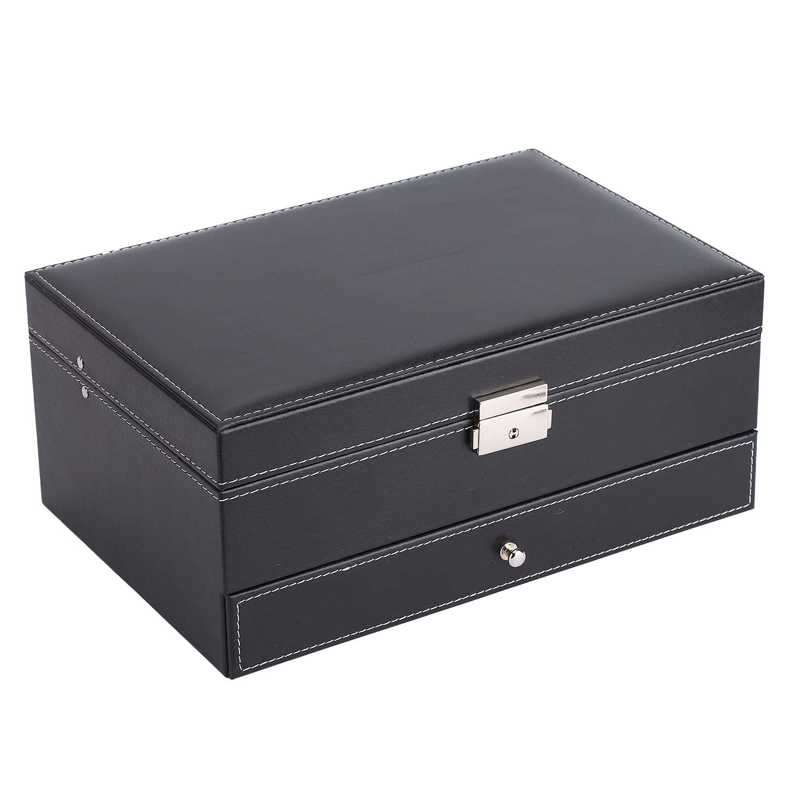 Elegant Jewelry & Watch Organizer Box - Premium Storage for Necklaces, Rings & Watches - Perfect for Daily Use, Travel & Retail Display