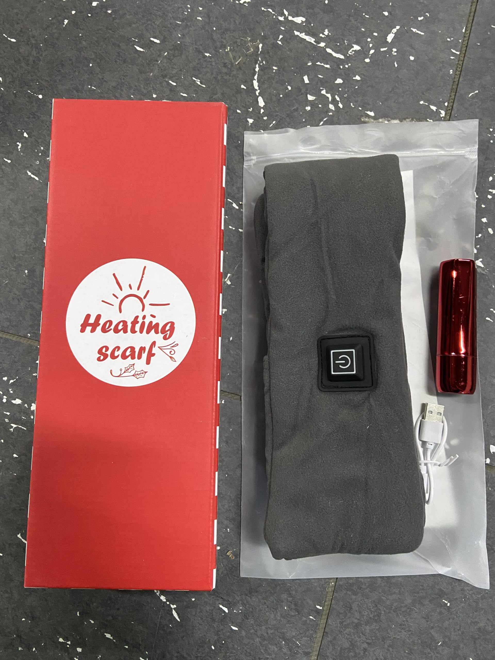TGKYK Electric Heated Scarf for Women - USB-Powered Warming Scarf with 2800mAh Battery Pack - Adjustable Temperature for Neck, Waist & Abdomen Comfort - Perfect for Winter Outdoor Activities, Commuting & Arthritis Relief (Black)