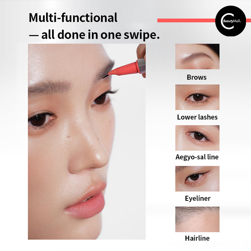 Judydoll Orange Label 2-in-1 Waterproof Eyebrow Pencil & Brush - Long Lasting Natural Brow Makeup for Daily Use & Special Occasions