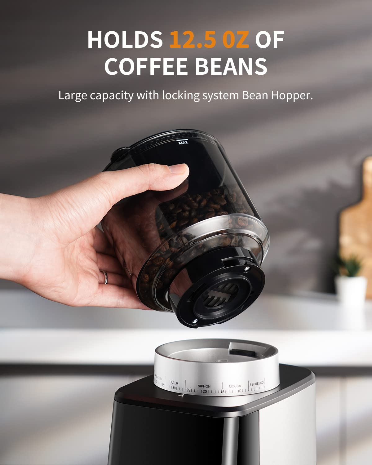 SHARDOR Electric Conical Burr Coffee Grinder for Espresso - Precision Timer 2.0, 51 Adjustable Settings, Anti-Static Stainless Steel Burr Mill with Touchscreen - Perfect for Home Baristas & Coffee Enthusiasts | Great for French Press, Pour Over, Cold Brew & Espresso Making