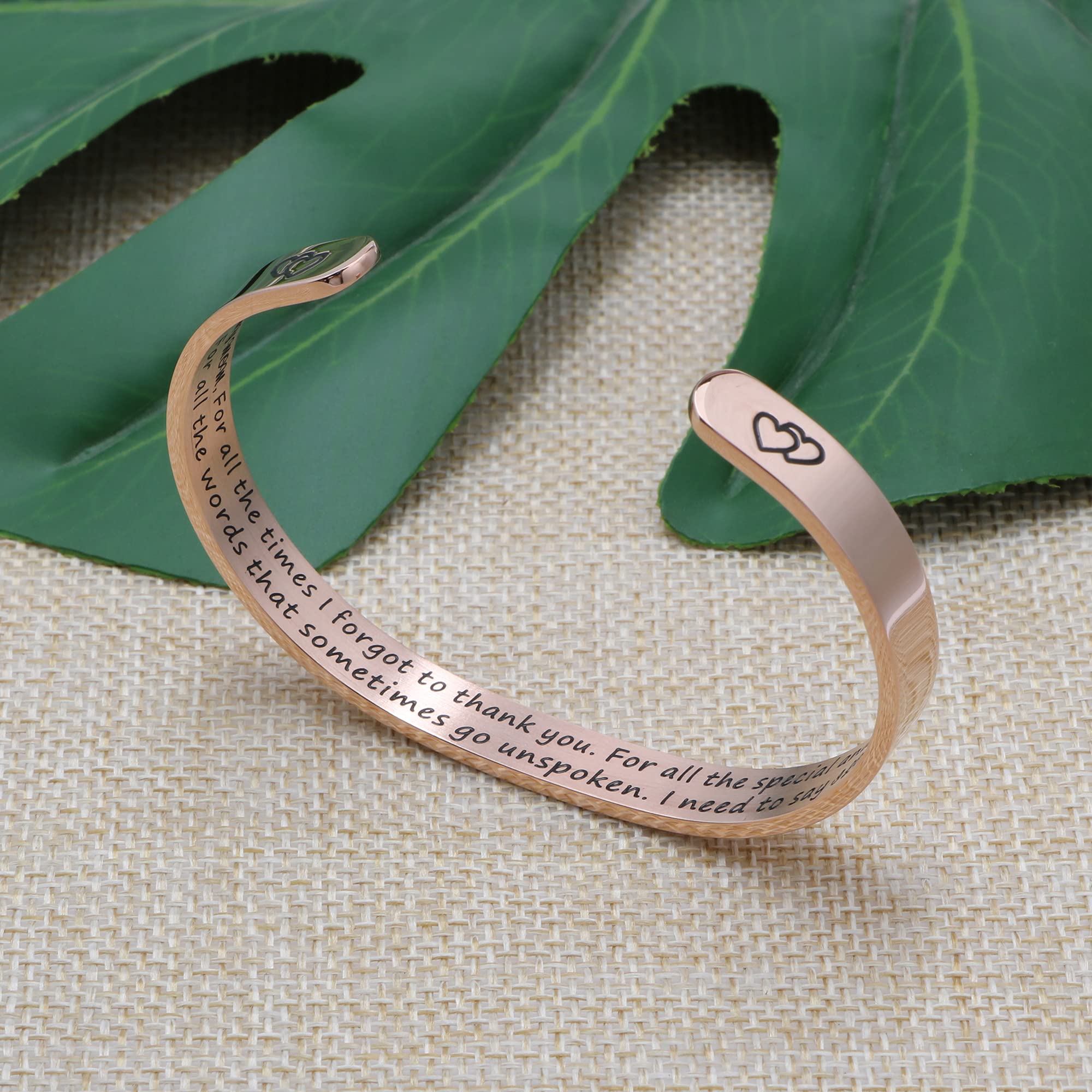 JoycuFF Elegant Stainless Steel Cuff Bracelet for Women - Meaningful Christmas, Birthday & Thanksgiving Gift for Mom, Mother, Mummy | Perfect for Special Occasions, Daily Wear & Heartfelt Gifting