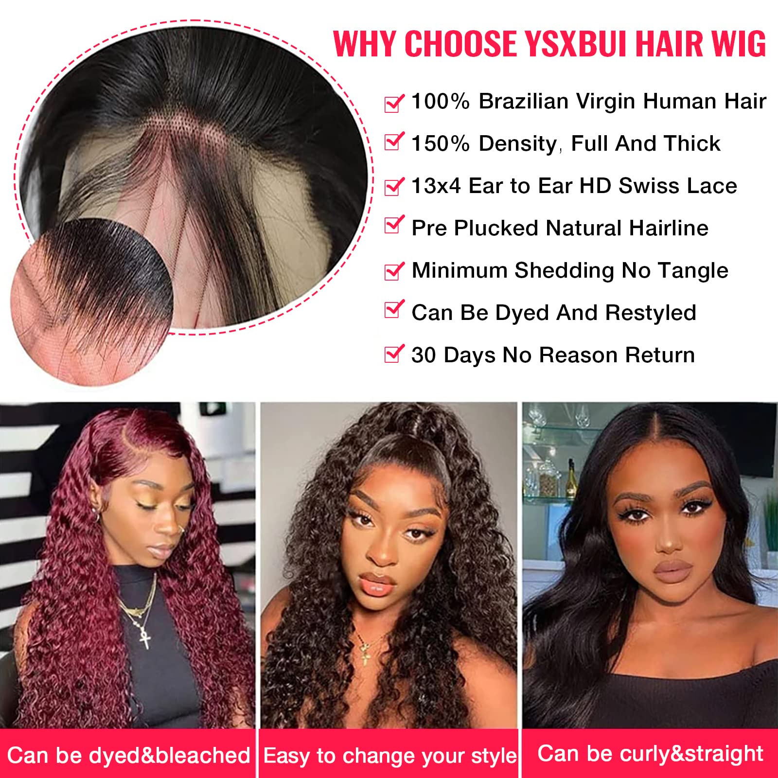 13x4 Deep Wave Lace Front Wig Human Hair - 180% Density Pre-Plucked HD Lace with Natural Hairline | Glueless Wet & Wavy Human Hair Wigs for Women (20 Inch) | Perfect for Daily Wear, Parties & Special Occasions