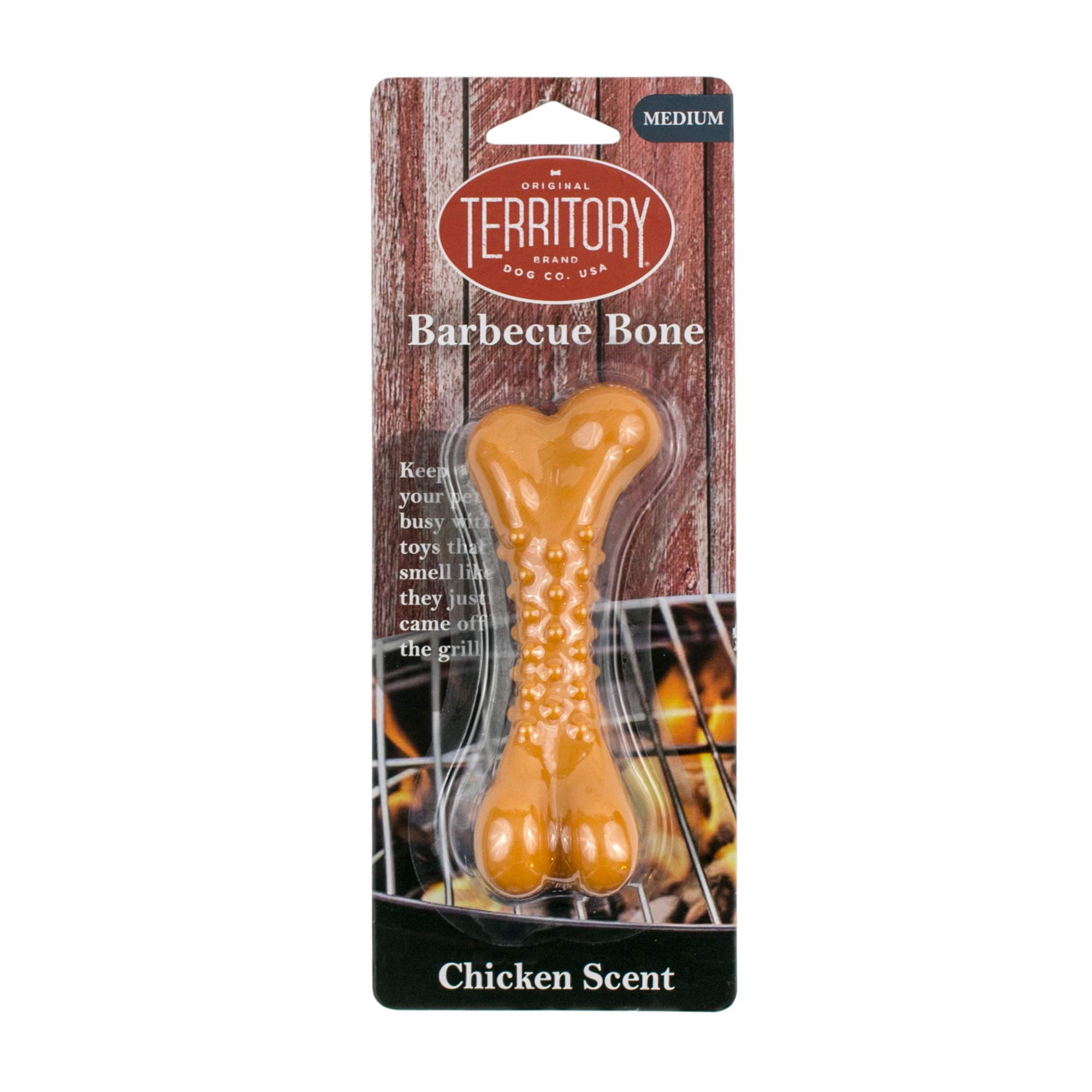 Territory BBQ Scented Chew Toys for Medium Dogs - Durable & Safe Pet Toys for Aggressive Chewers - Perfect for Outdoor Play, Training & Interactive Fun