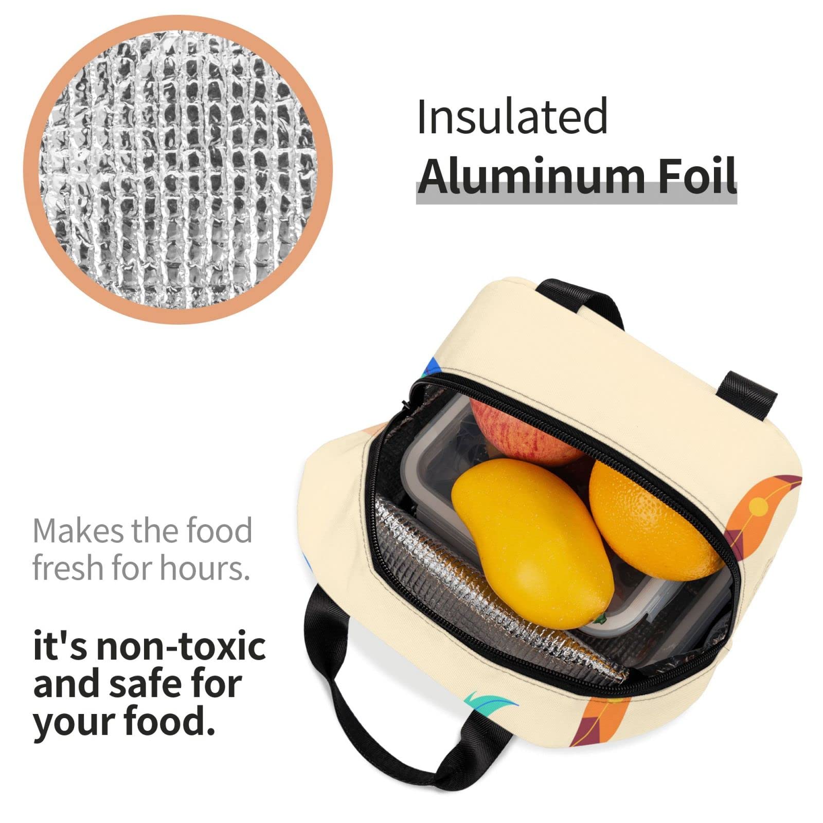 Stylish Insulated Lunch Box for Women & Men - Eco-Friendly Reusable Lunch Bag for Office, Camping, Hiking, Picnic & Beach Travel | Perfect for Work, School & Outdoor Adventures