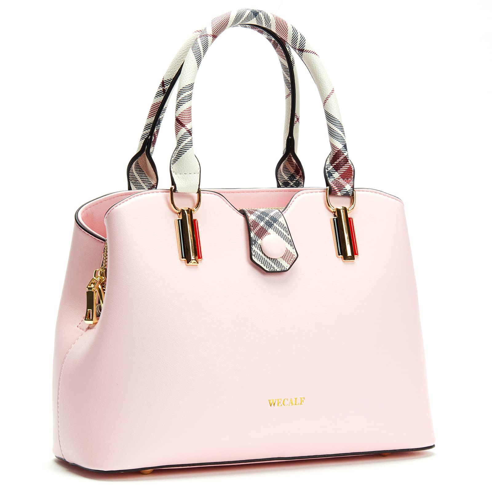 Stylish Women's Satchel Handbag - Top Handle & Shoulder Bag | WECALF Microfiber Leather Crossbody Purse for Work, Travel & Everyday Use