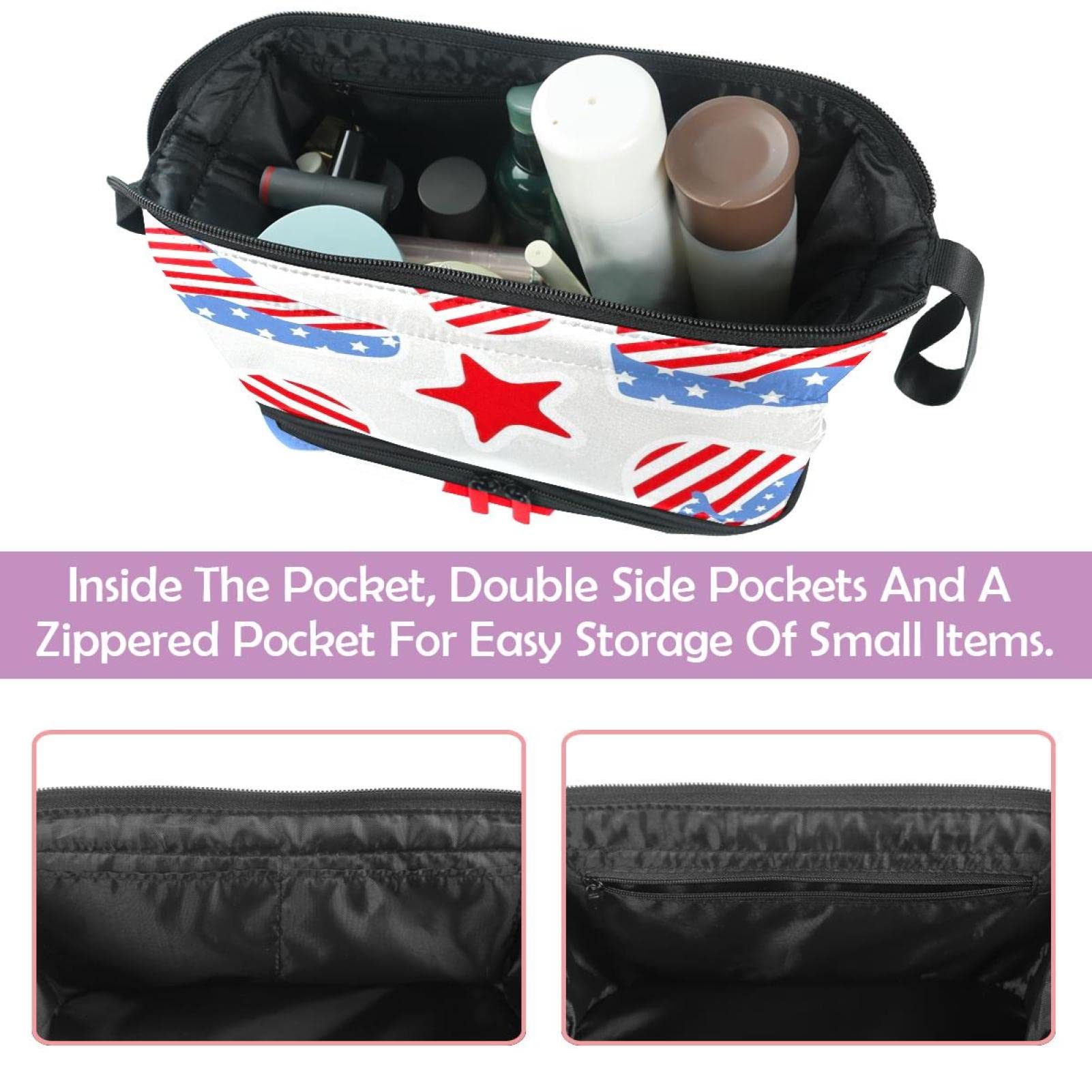 Hanging Travel Toiletry Bag for Women & Men - Waterproof Cosmetic Makeup Organizer with Hooks | Perfect for Independence Day, Camping, Gym & Vacation Travel Accessories
