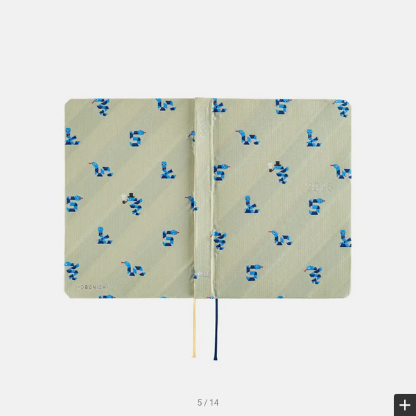 Hobonichi Techo 2025 Planner - Bow & Tie Snake Design A6 Size Daily Journal (English Edition) | January Start, Monday Start | Perfect for Work, School & Personal Organization