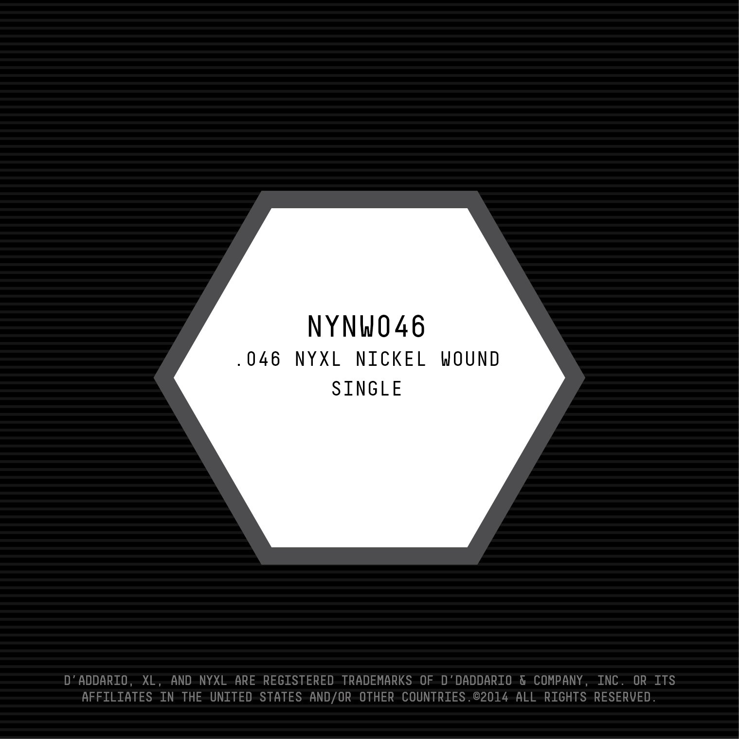 D'Addario NYXL .046 Nickel Wound Electric Guitar String - Premium Single String for Rock, Metal & Studio Recording