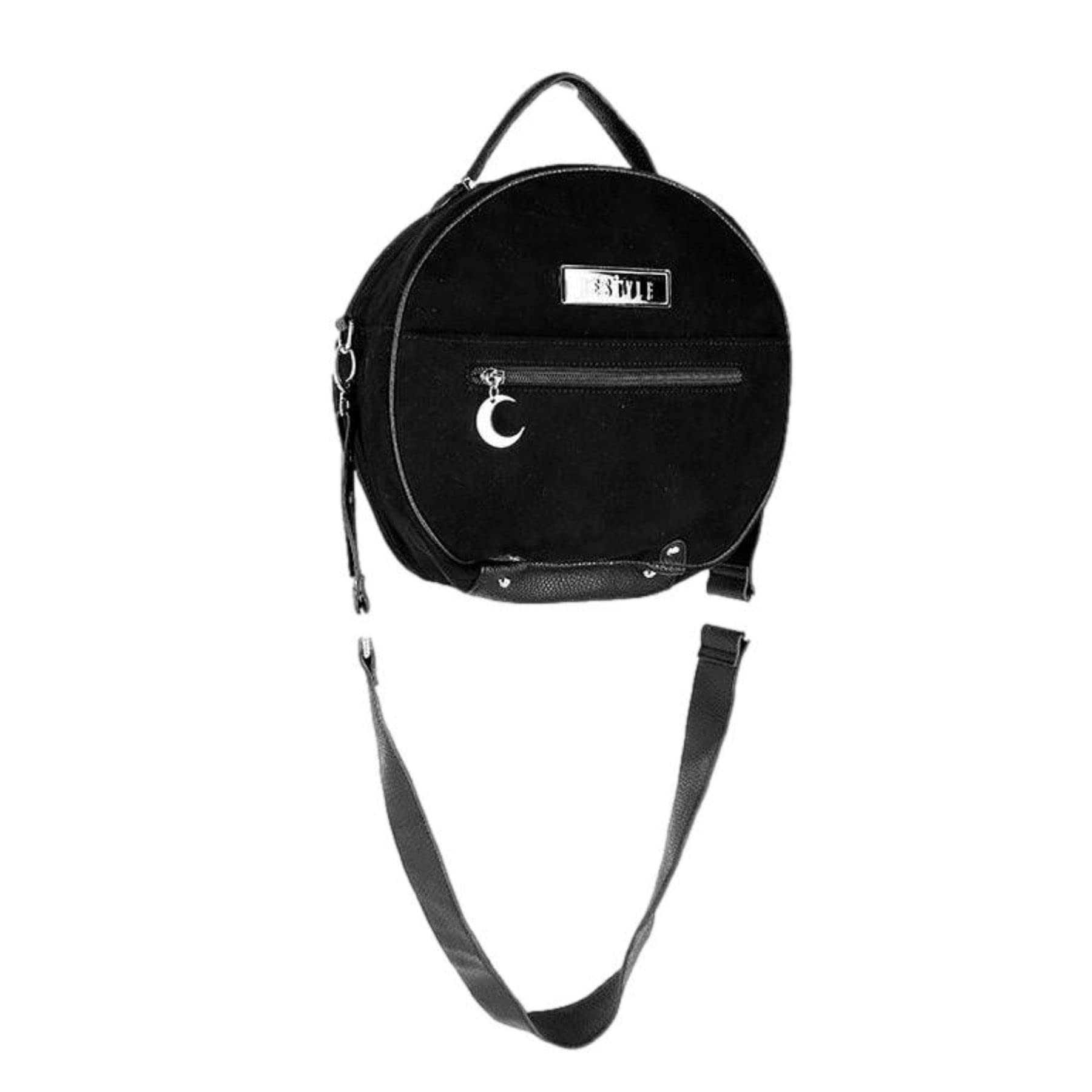Gothic Punk Moon Crescent Handbag - Celestial Occult Purse for Women | Perfect for Gothic Fashion, Punk Outfits, and Night Out Accessories