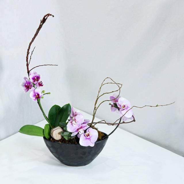 Beautiful Pink Orchid Arrangement - Fresh Silk Floral Centerpiece for Home Decor, Wedding, Office & Special Events