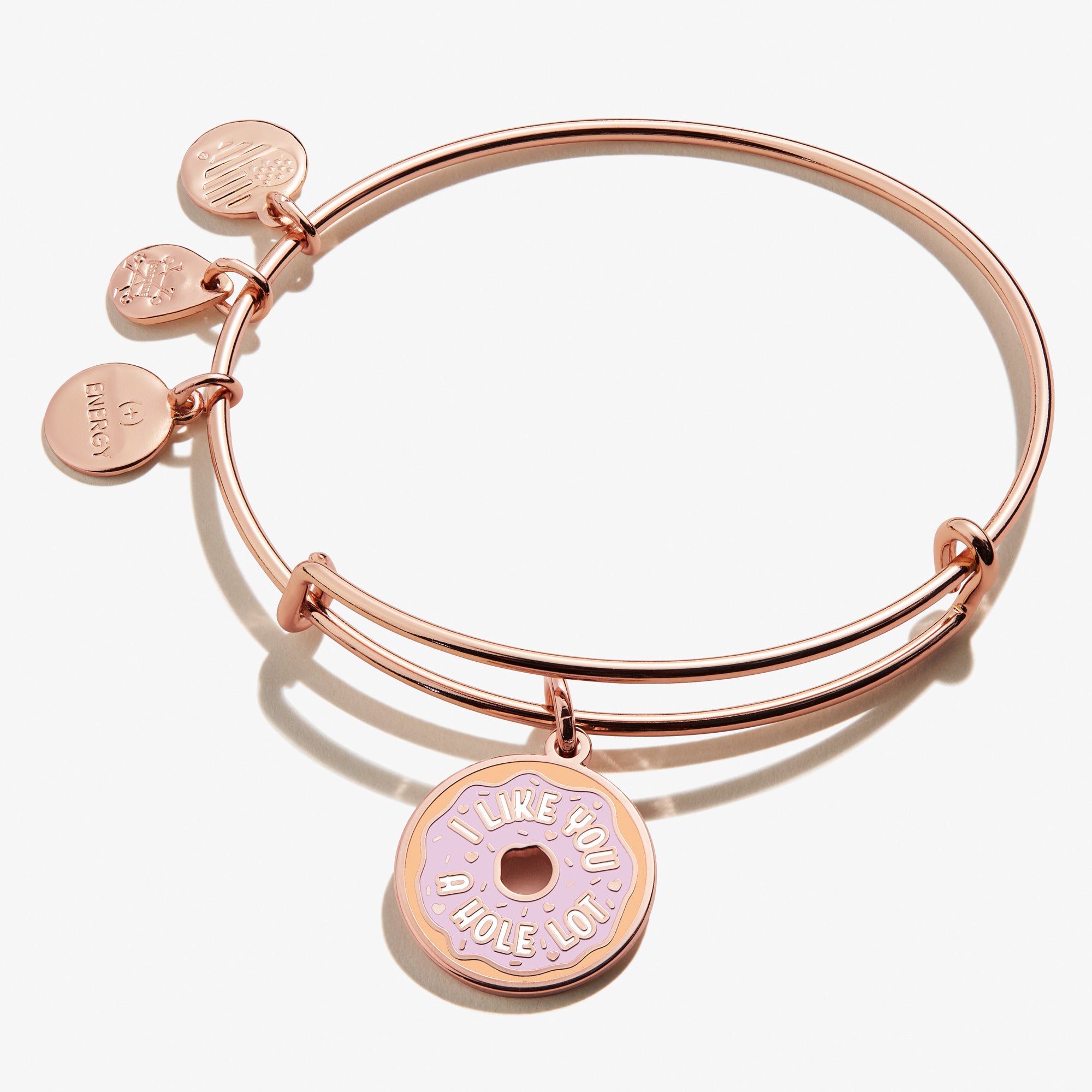 I Like You A Hole Lot' Donut Bangle Bracelet - Cute Donut Jewelry for Women, Fun Friendship Gift for Besties, Perfect for Valentine's Day & Birthday Celebrations