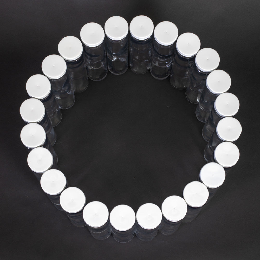 24 Pack 350ml Glass Bottles with Airtight Lids - Perfect for DIY Crafts, Essential Oils, Homemade Beverages & Kitchen Storage