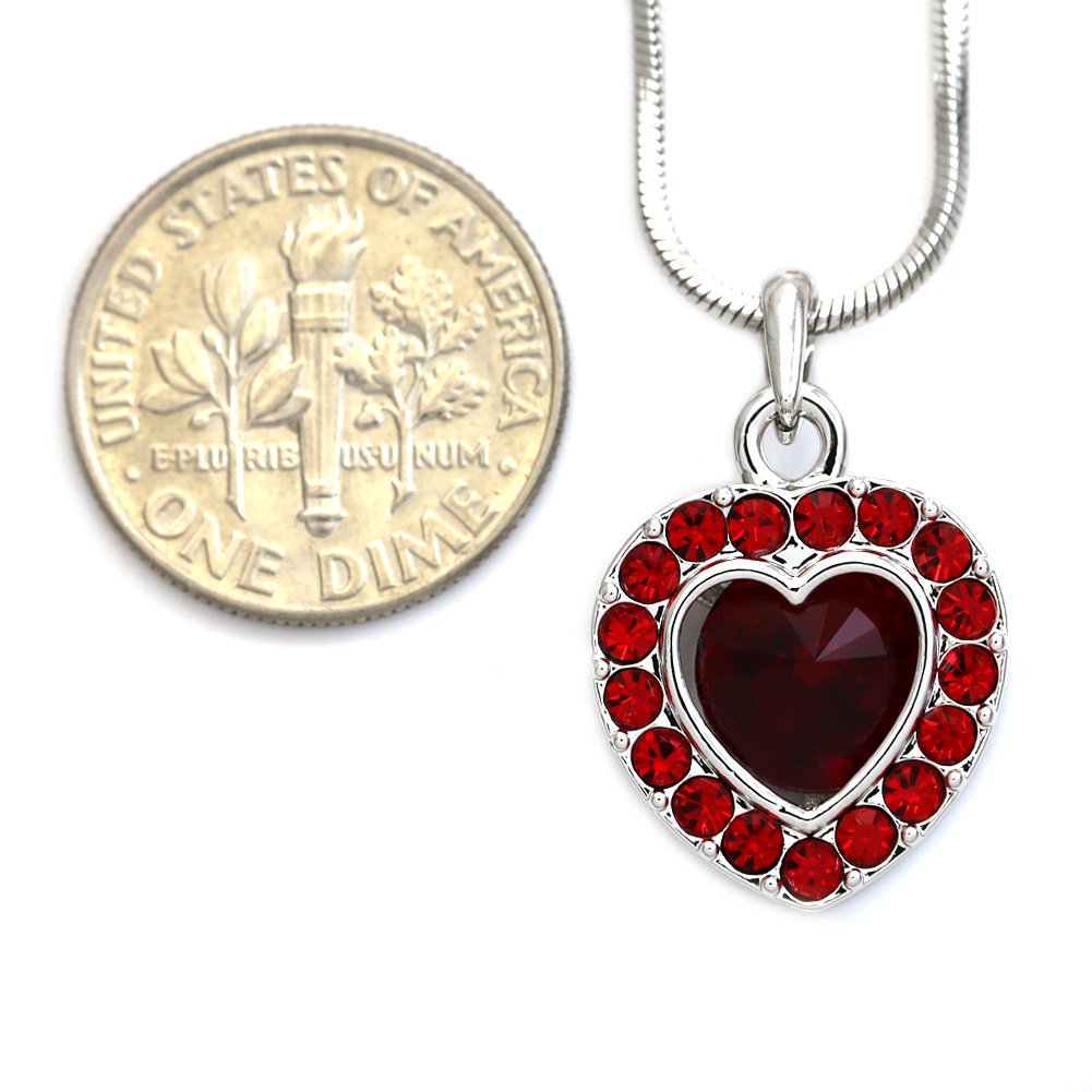 Valentine's Day & Mother's Day Heart Pendant Necklace - Sterling Silver Charm Jewelry Gift for Her - Perfect for Anniversaries, Birthdays & Romantic Occasions