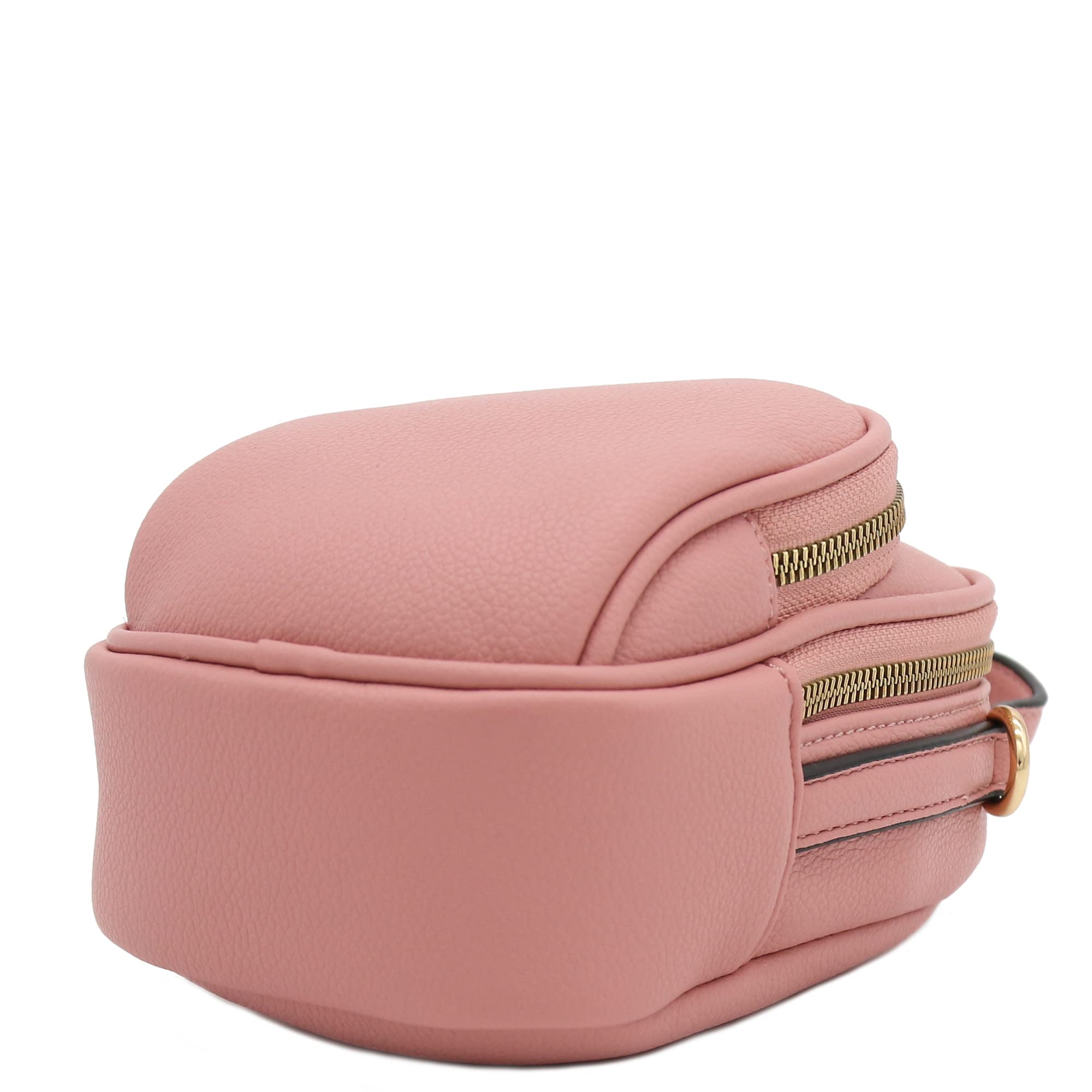 Stylish Two-Compartment Mini Oval PU Leather Crossbody Bag for Women - Perfect for Everyday Use, Travel & Date Nights