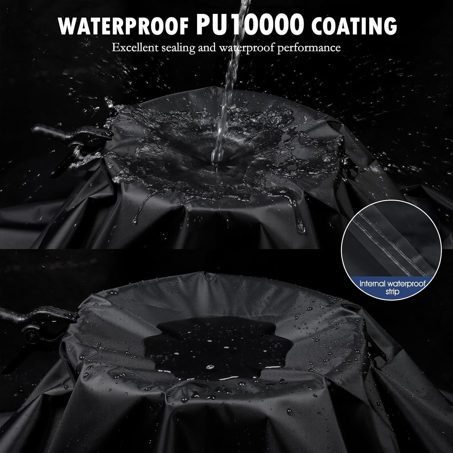 Heavy Duty Trailerable Pontoon Boat Cover (Size S, 16'-18'5