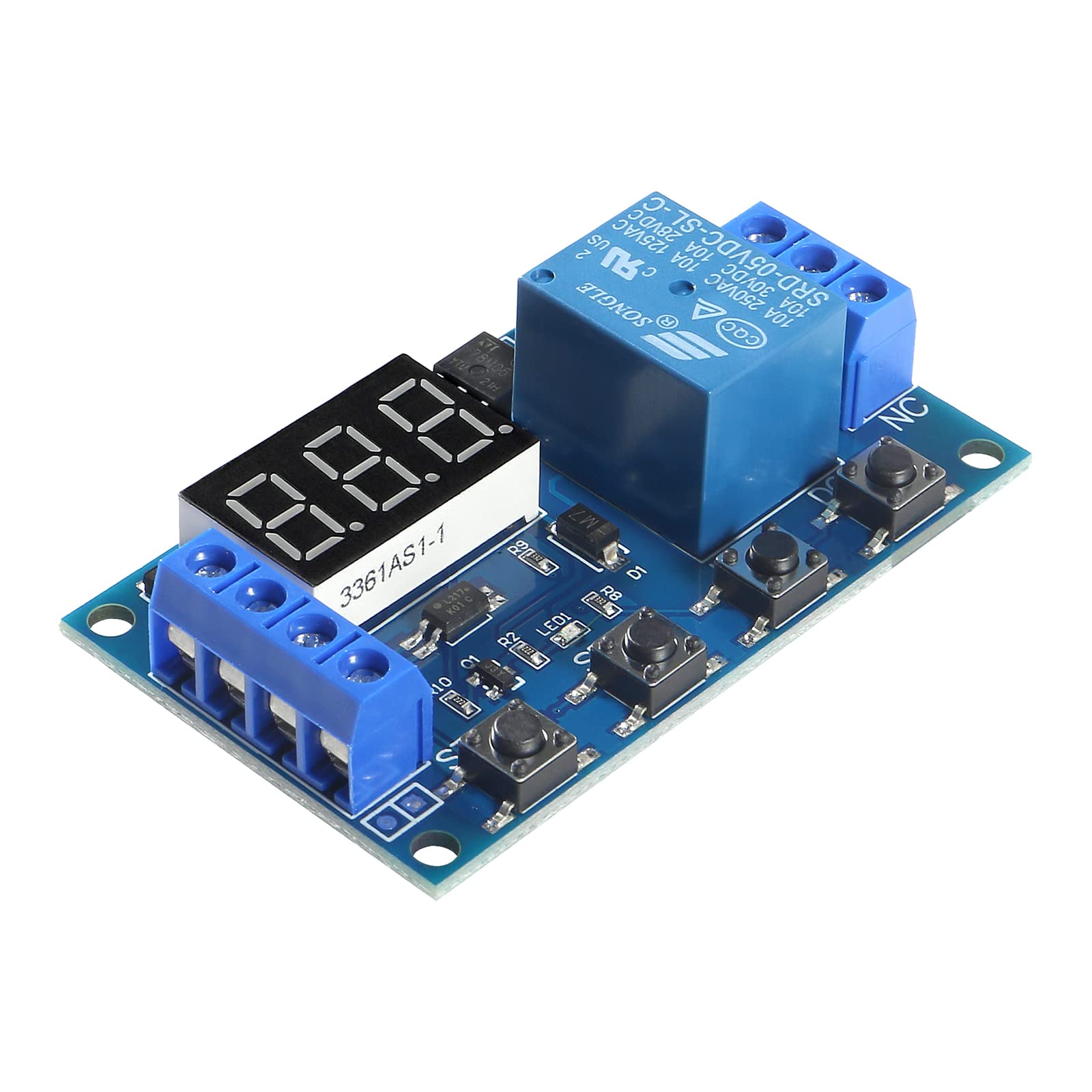 3Pcs DC 6-30V Programmable Timer Relay Module with LCD Display - Adjustable Delay & Cycle Timer, 5V Micro USB Power - Smart Home Automation Controller for Lighting, Irrigation & Appliance Control