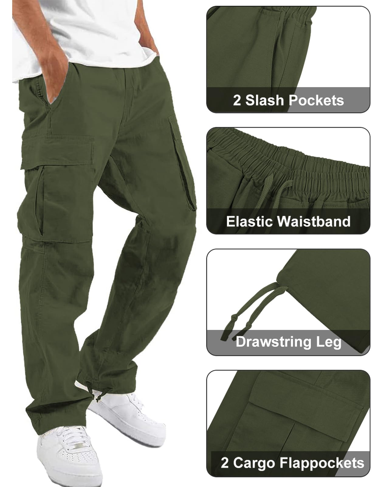 Men's Cargo Jogger Pants - Outdoor Hiking & Casual Wear