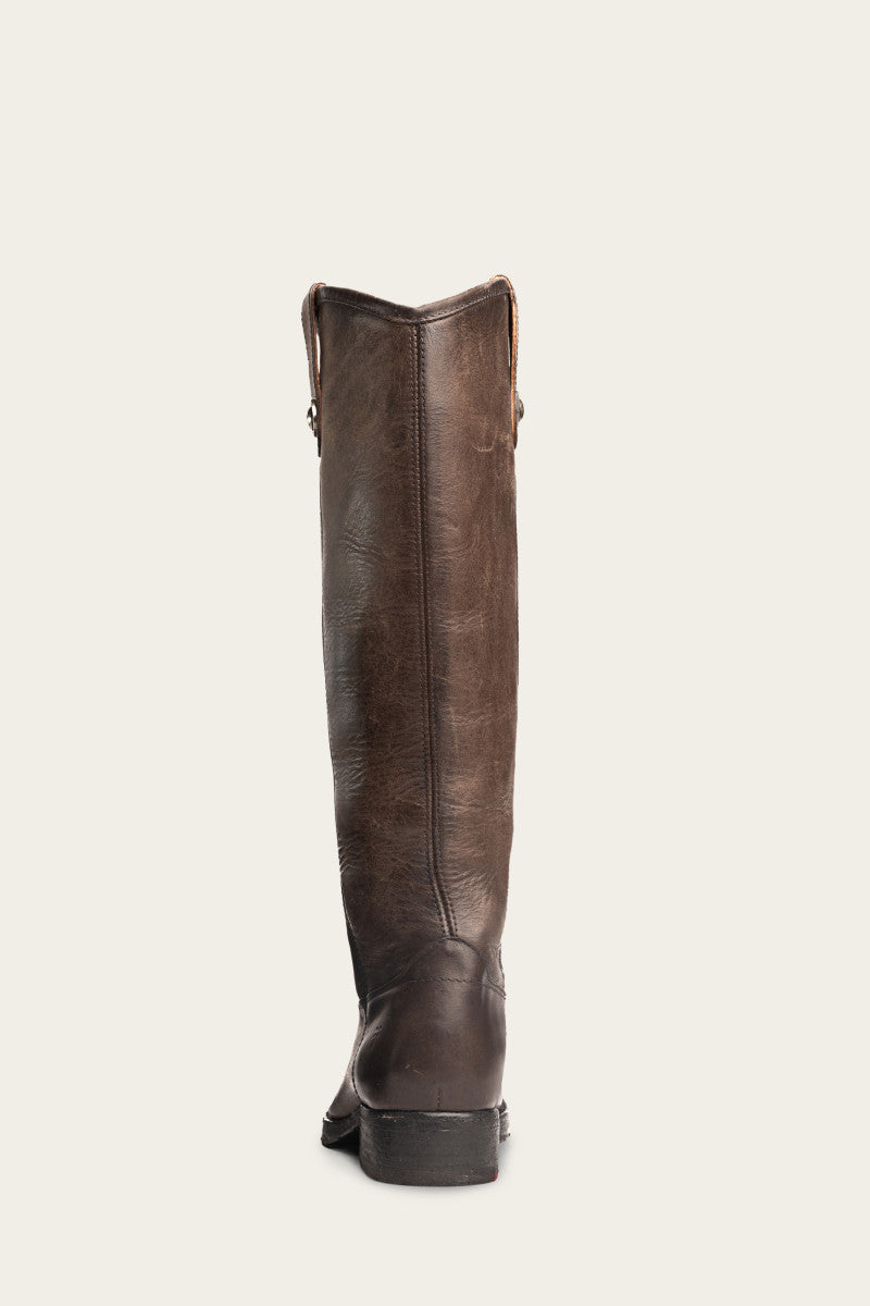 Melissa Button Lug Tall Boots - Vintage & Pre-Loved Women's Ankle Boots for Casual Outfits & Fall Fashion